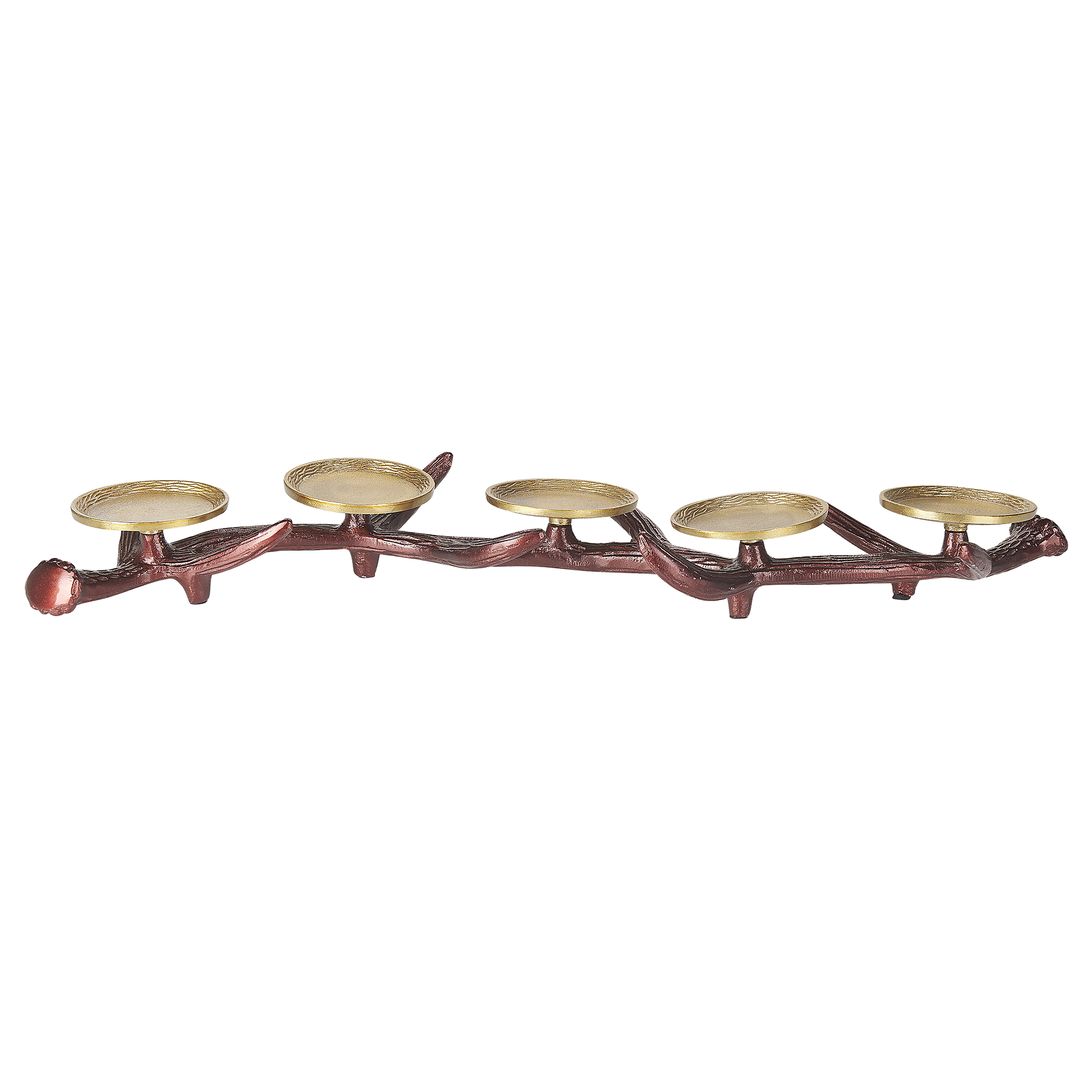 Lysestage CLEONAE 7 cm Metal Brun
