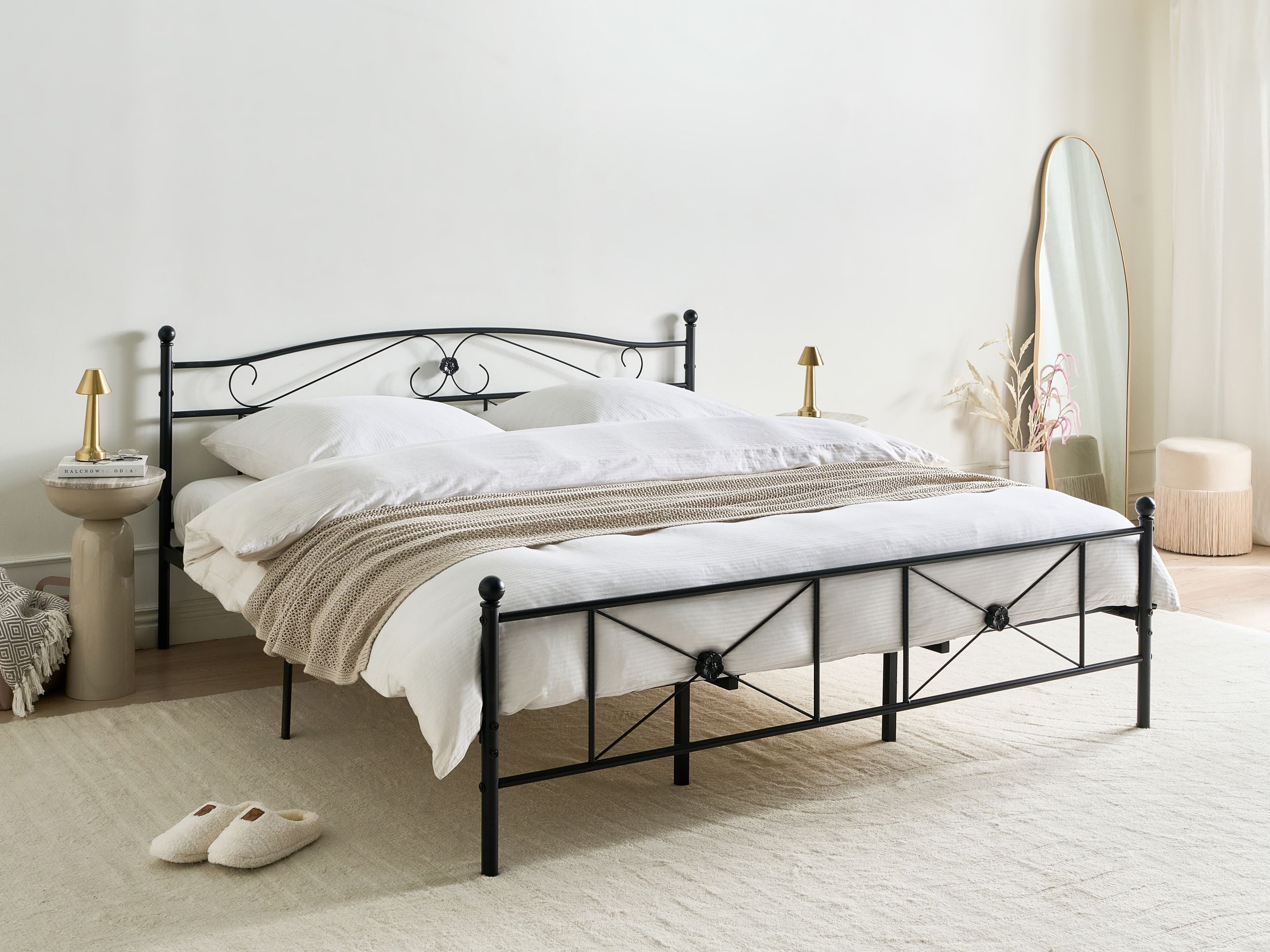 Seng Metal RODEZ 180 x 200 cm Sort