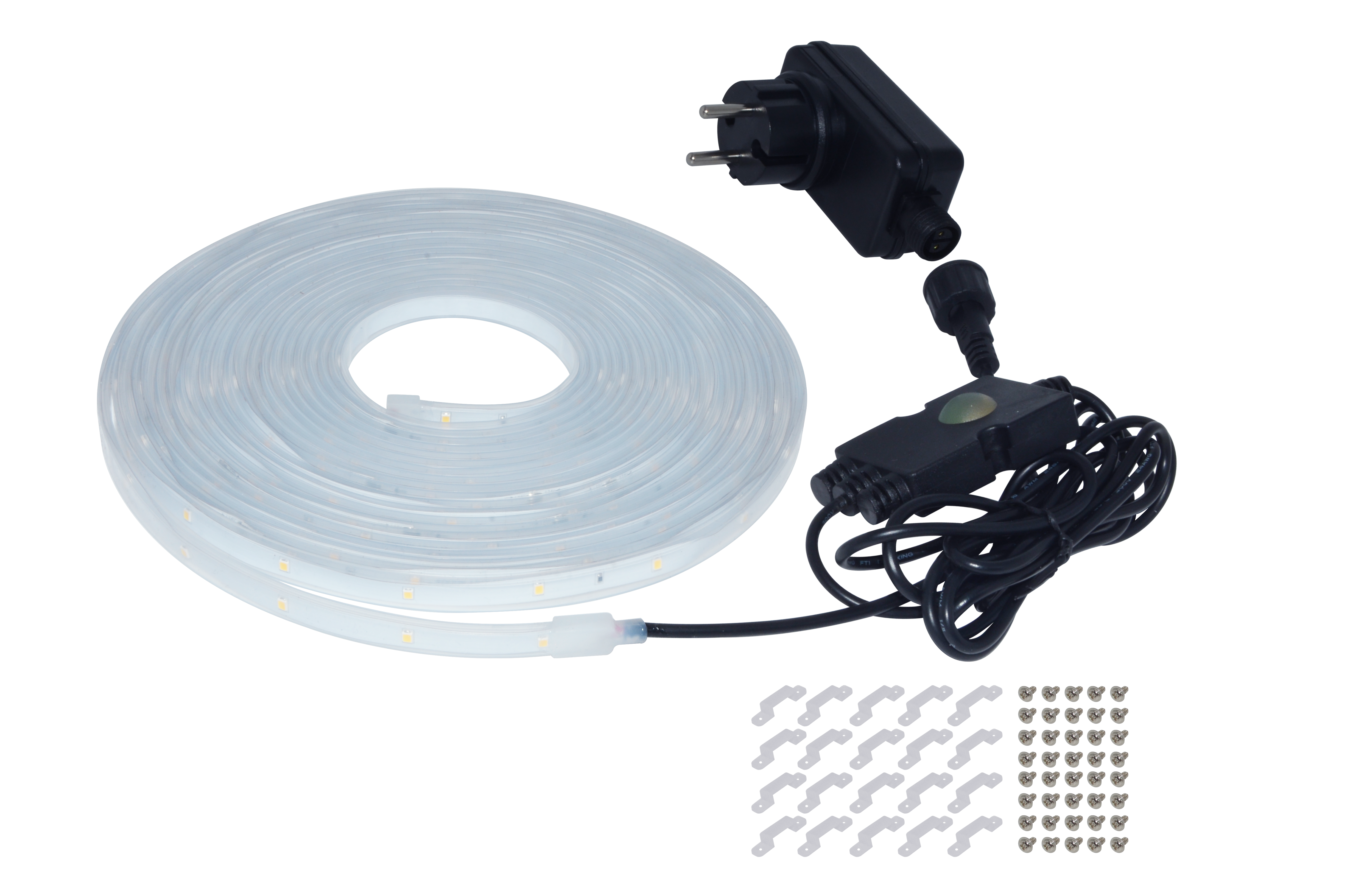 Led Energie Lysstrimmel IP44 10m med skumringssensor 24V 3000K