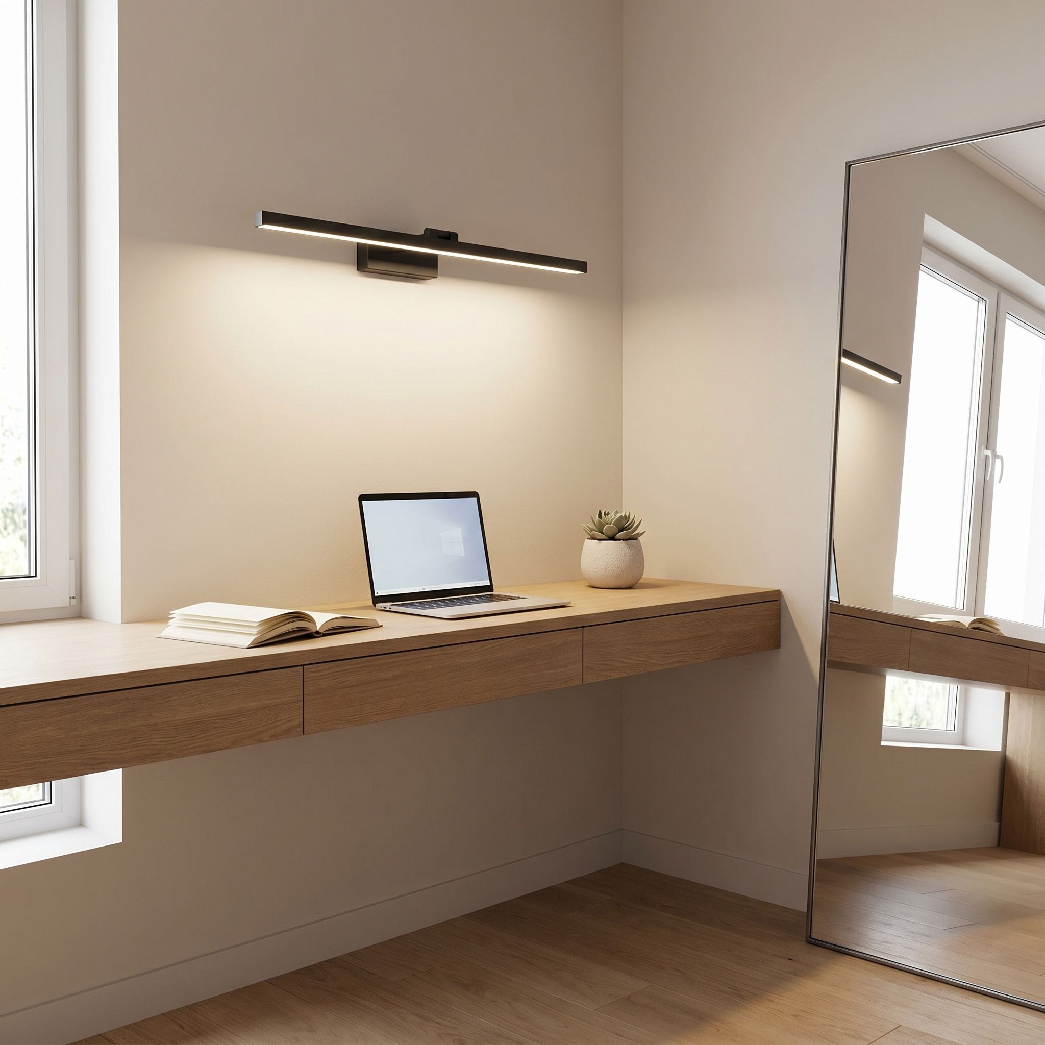 TOOLIGHT væglampe APP1868-1W 80cm LED Sort 80x18x5cm