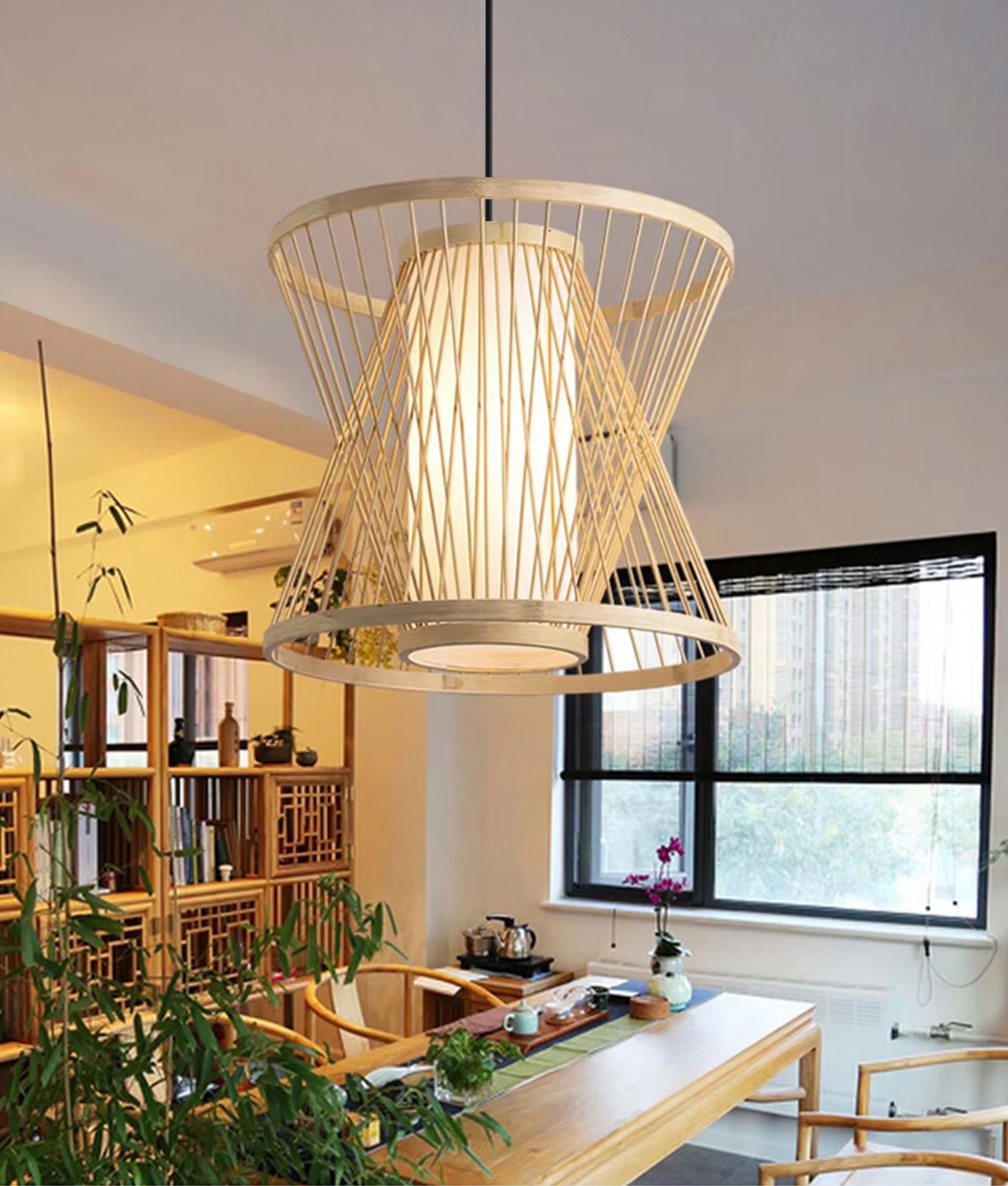 TOOLIGHT hængende loftlampe APP1630-1CP Beige 30x35x30cm