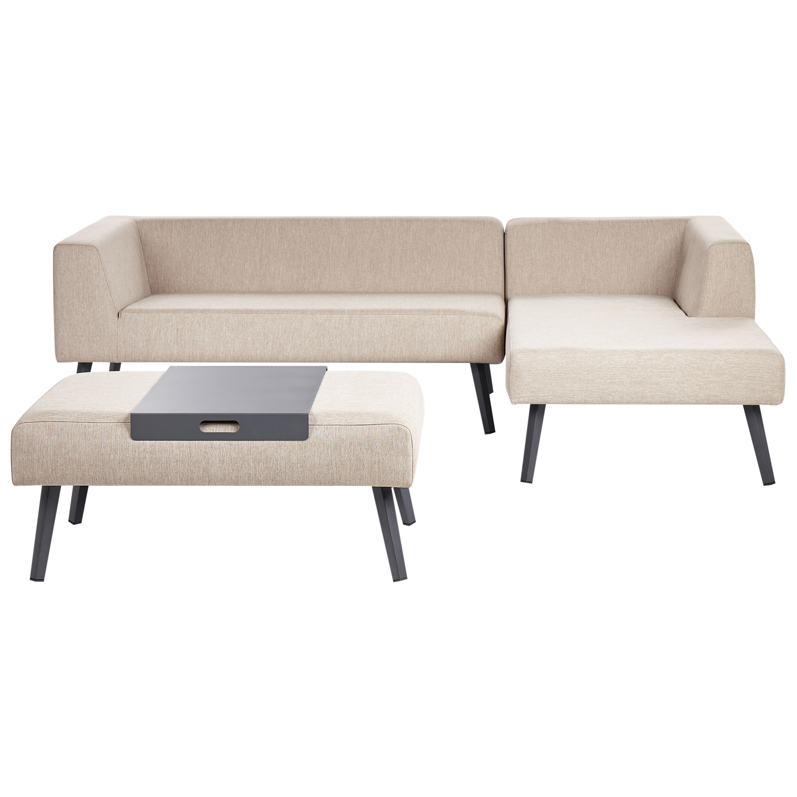 Have-hjørnesofasæt 4 personers SORRIVOLI Beige Venstrevendt