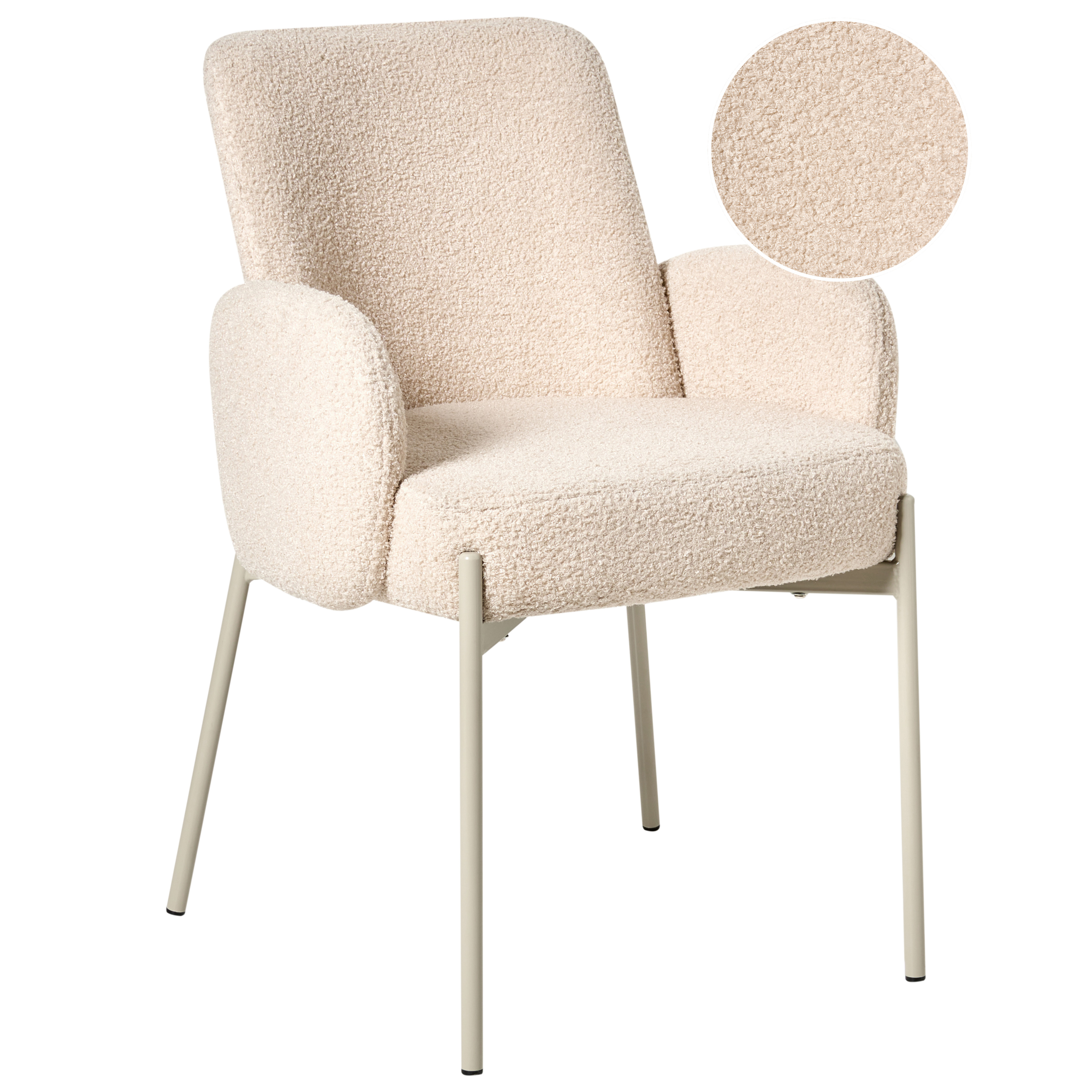 Spisebordsstol MAGEE Boucle Lys Beige