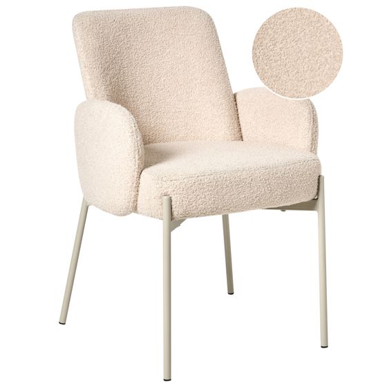 Spisebordsstol MAGEE Boucle Lys Beige