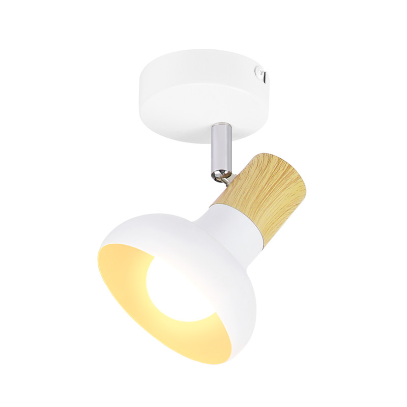 NETTLIFE Loftspotlight 1 flamme hvid loftslampe industriel korridorlampe E14 indendørs brug 350° justerbar