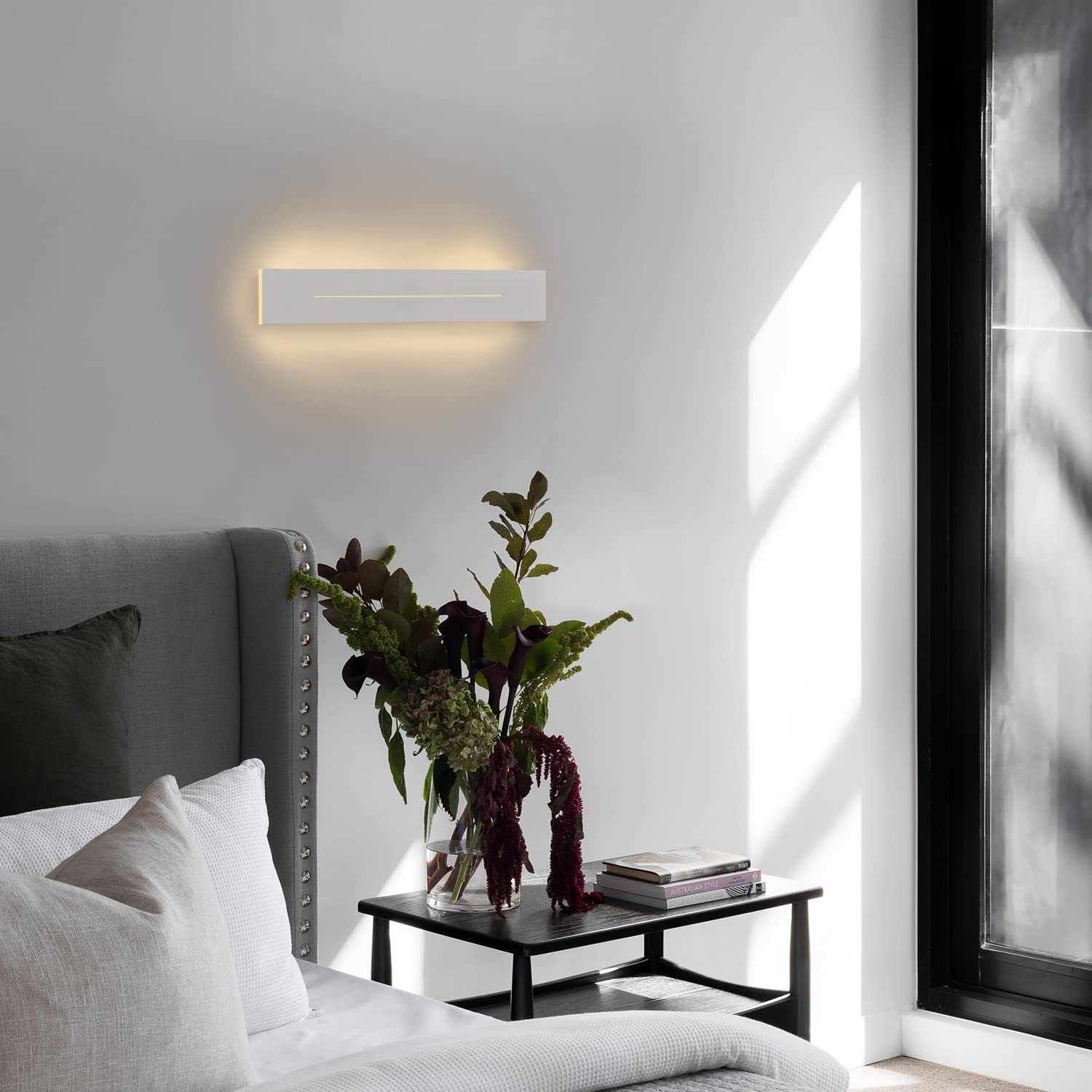 NETTLIFE LED - væglampe, til indendørs brug, 30 cm, moderne, væglampe, varm hvid, 8W, væglampe