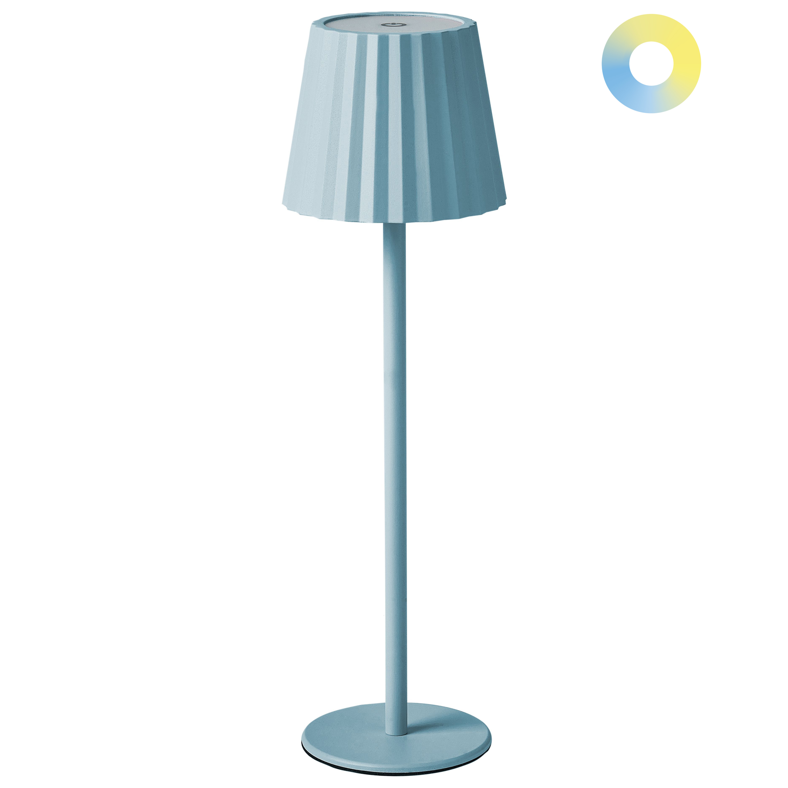 Bordlampe POMBEIRO Metal Himmelblå