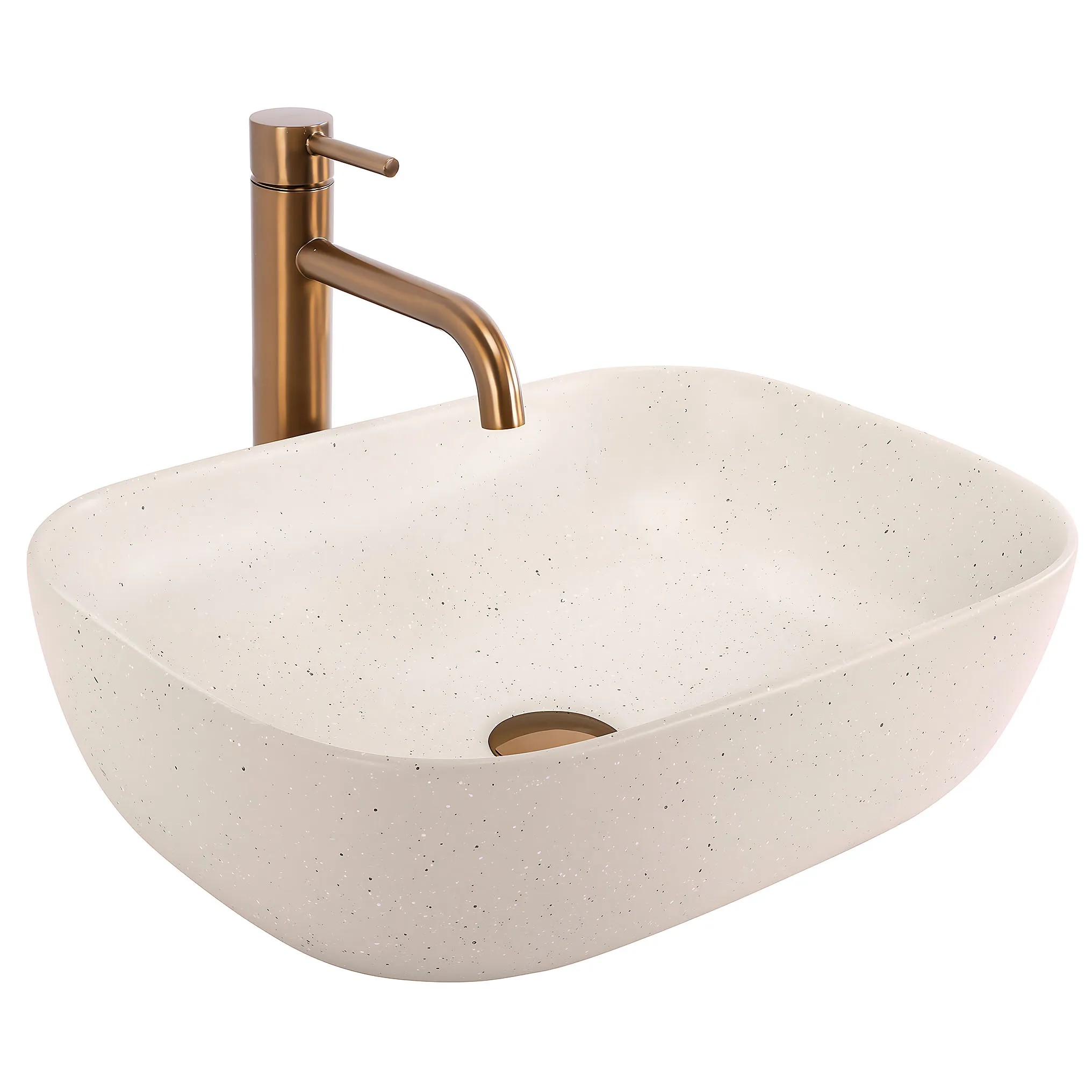 REA bordmonteret håndvask Belinda Sandy Beige, 46,5x33x13,5cm