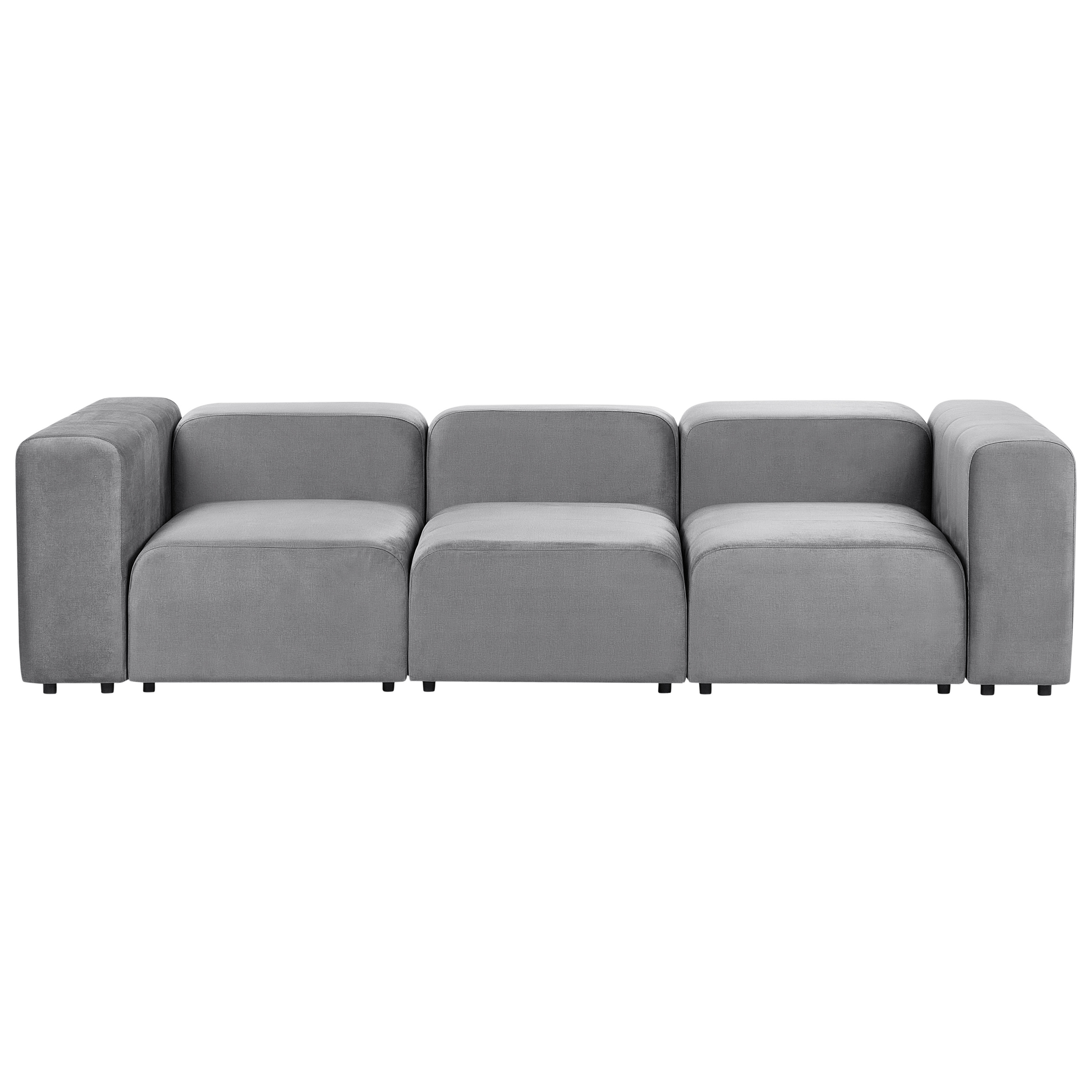 Modulsofa 3 personers FALSTERBO Velour Grå