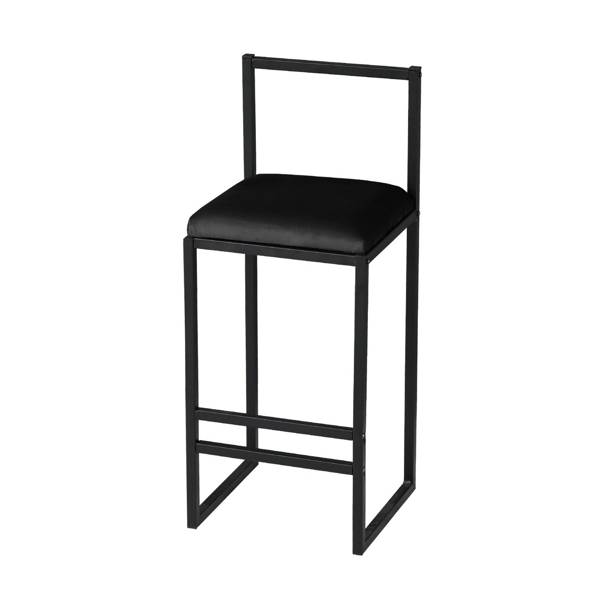 Norda Design Moderne barstol, 100% metal, 22 DNS-skum, 35x35x84 cm, industrielt design, perfekt til hjem og bar