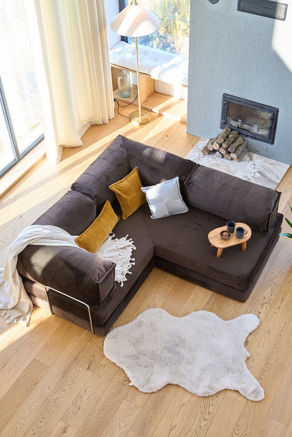 Norda Design Hjørnesovesofa Kanyon 100 x 300 x 36 cm