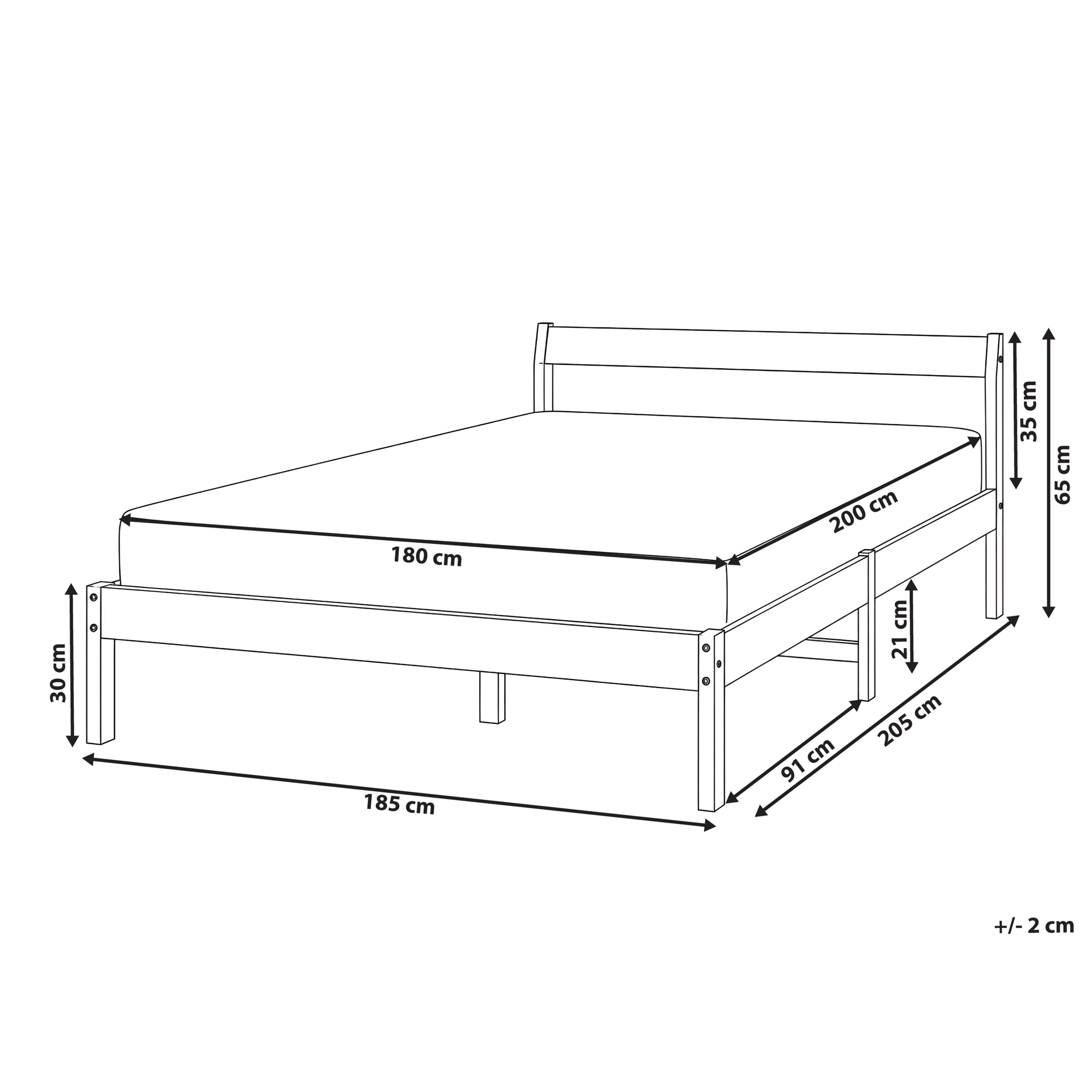Seng Fyretræ MADONE 180 x 200 cm Lysebrun