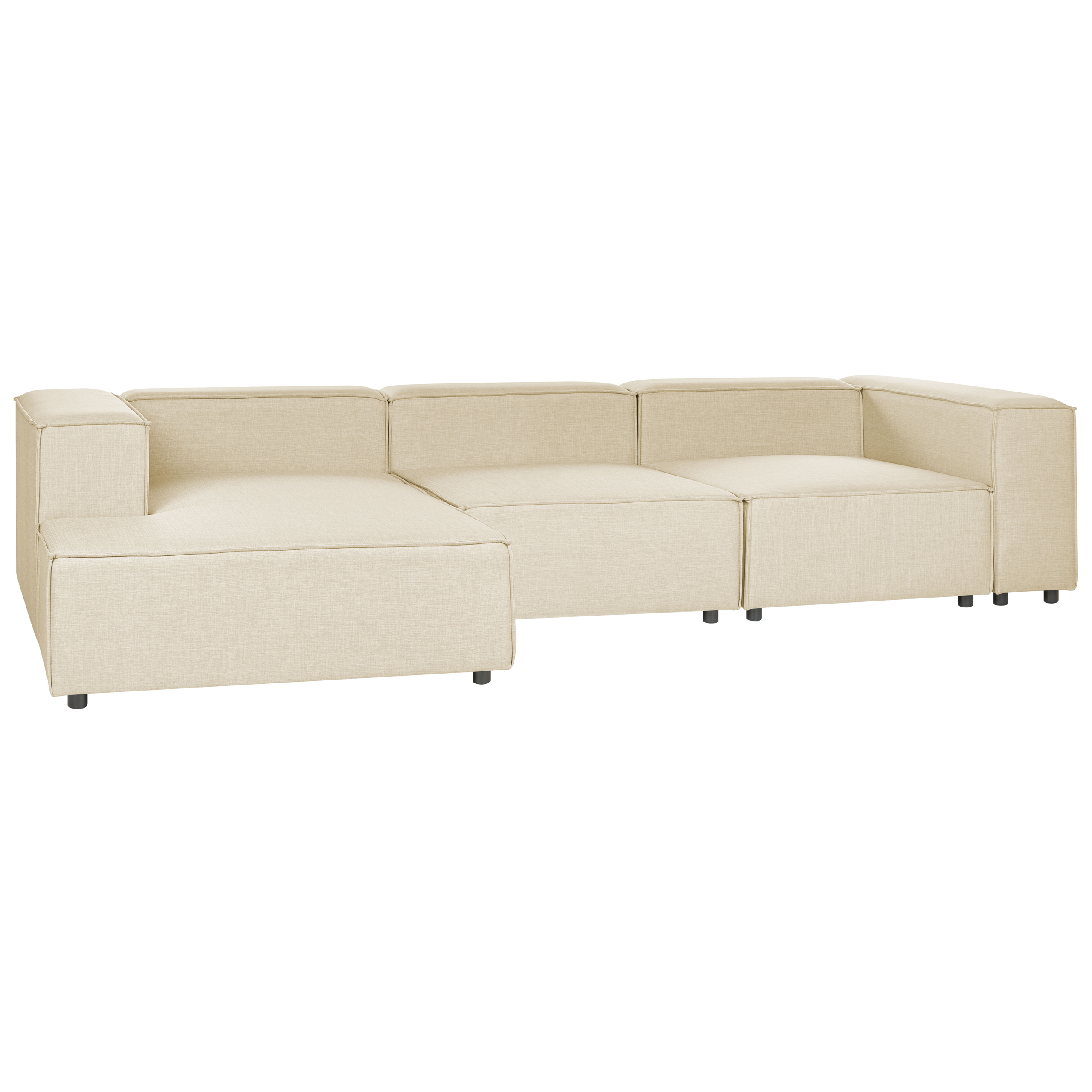 Hjørnesofa modul APRICA Kunstlinned Beige Højrevendt