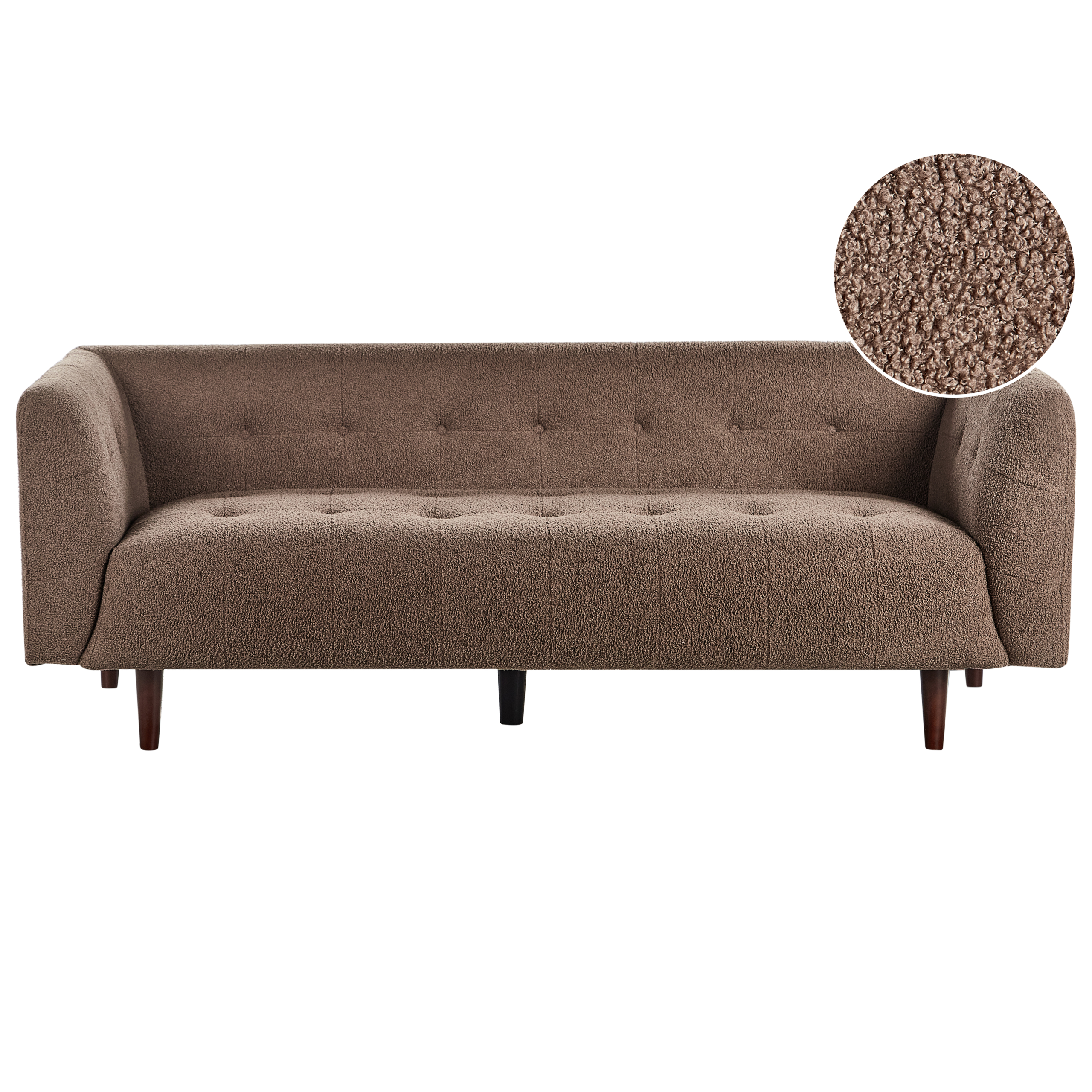 Sofa 3 personers BYSKE Boucle Brun