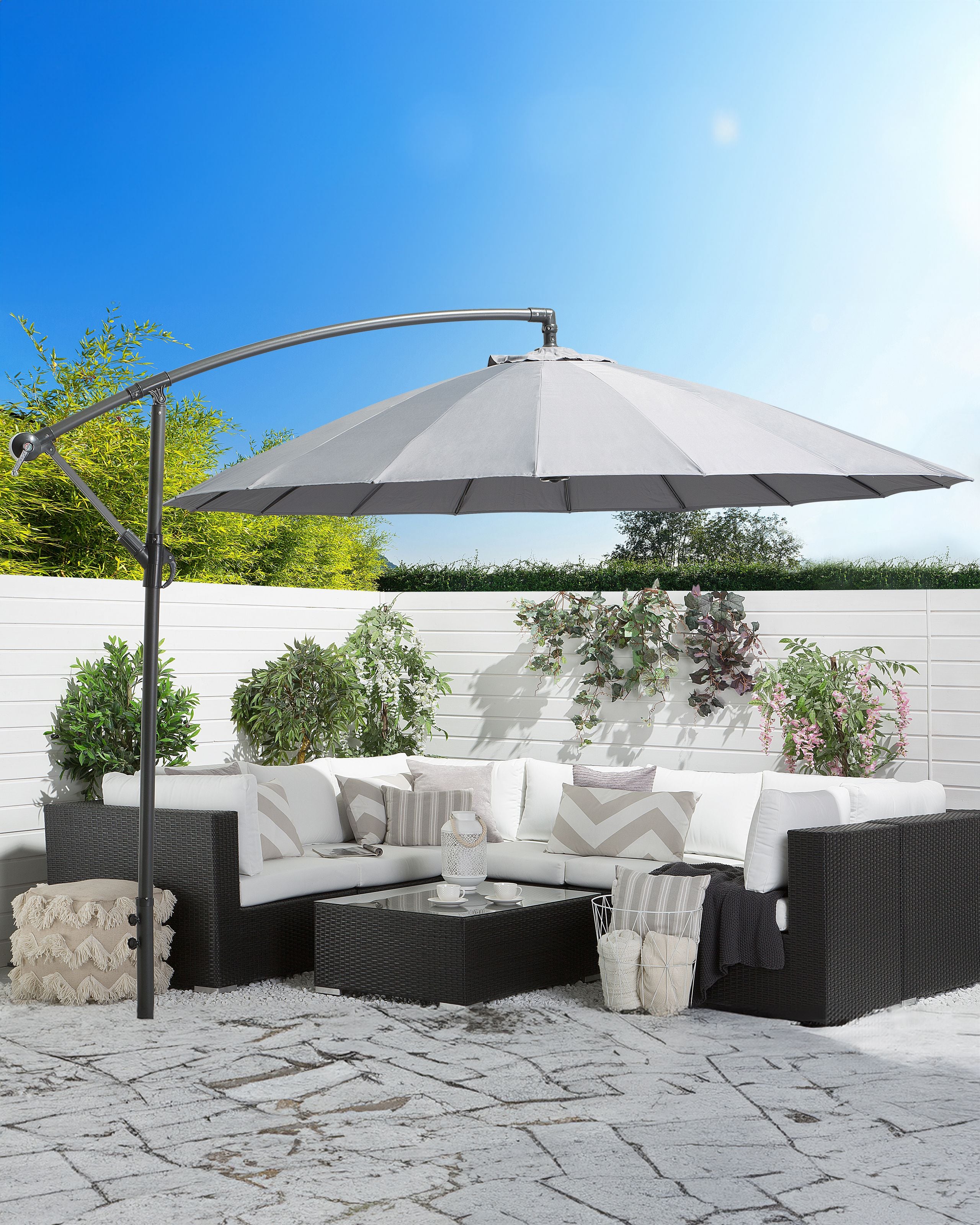 Cantilever parasol 268 cm CALABRIA II Mørkegrå