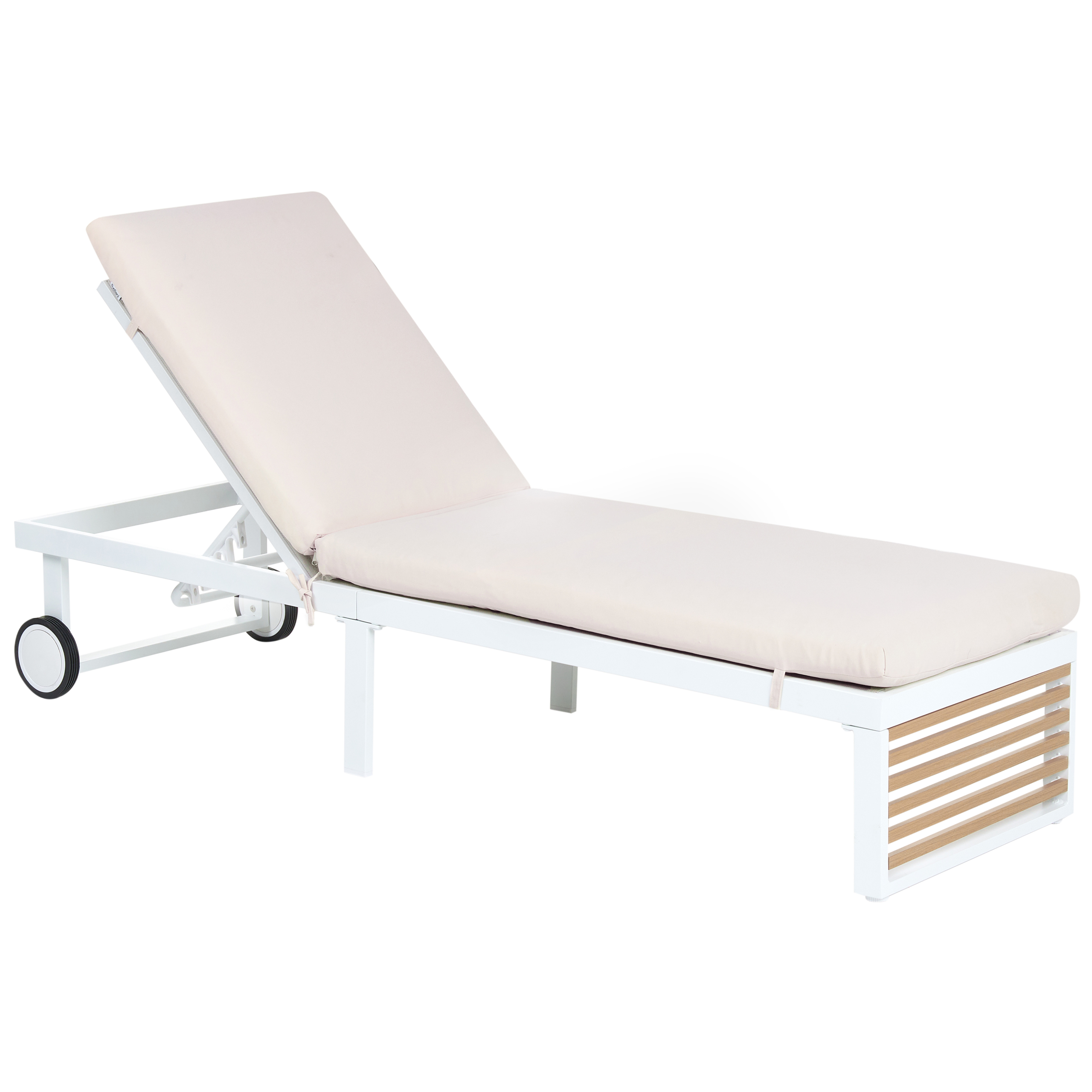 Liggestol med hynde VERDELLO Metal Beige