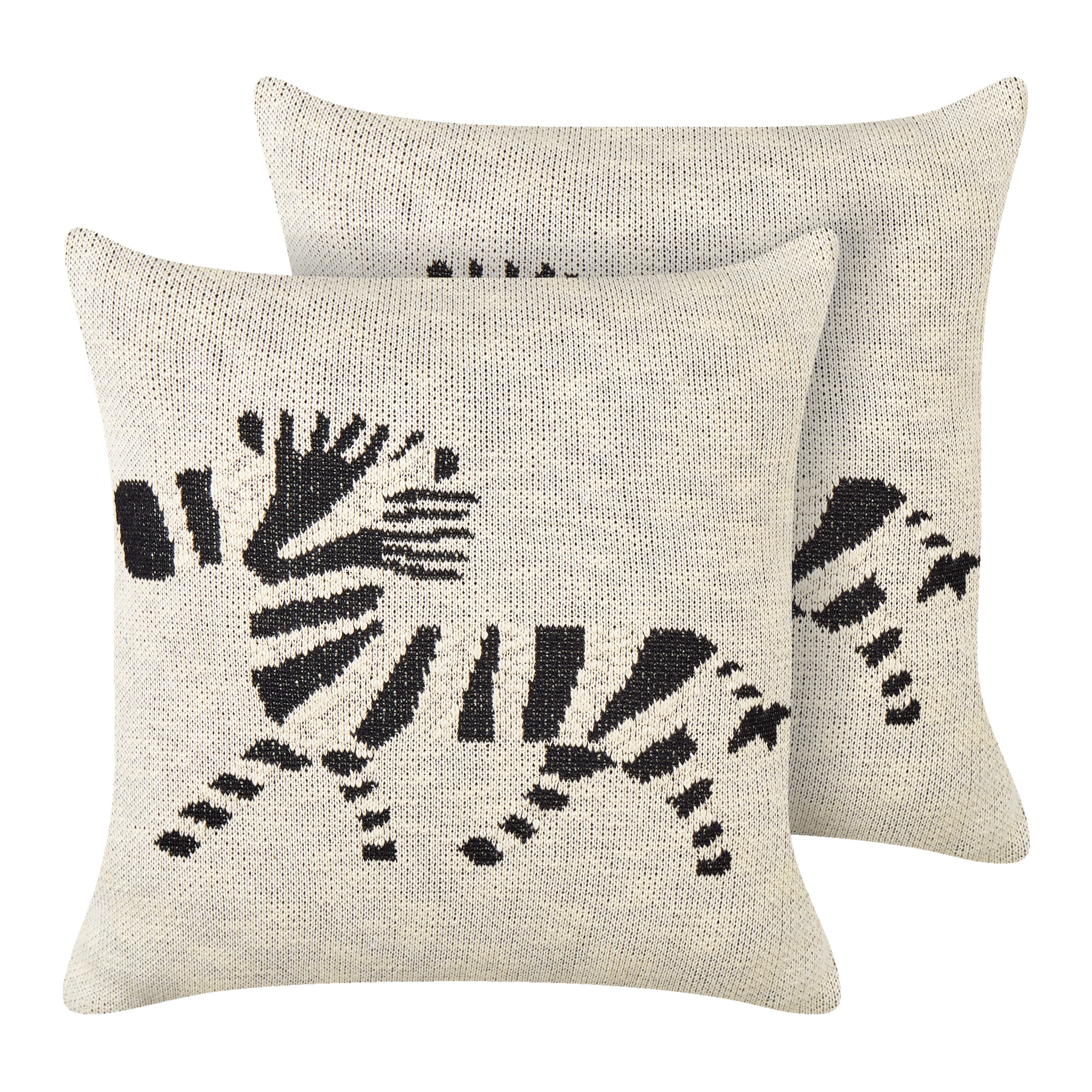 Sæt af 2 pyntepuder JABORI 45 x 45 cm Bomuld Beige