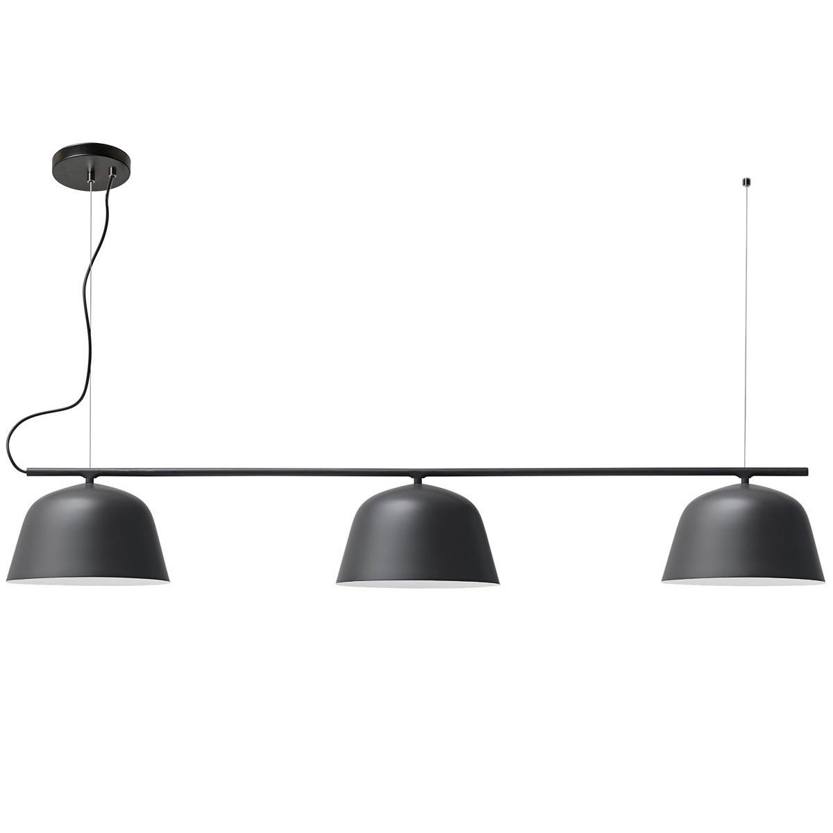 TOOLIGHT hængende loftlampe APP1478-3CP Sort 115x24,5x16,5cm