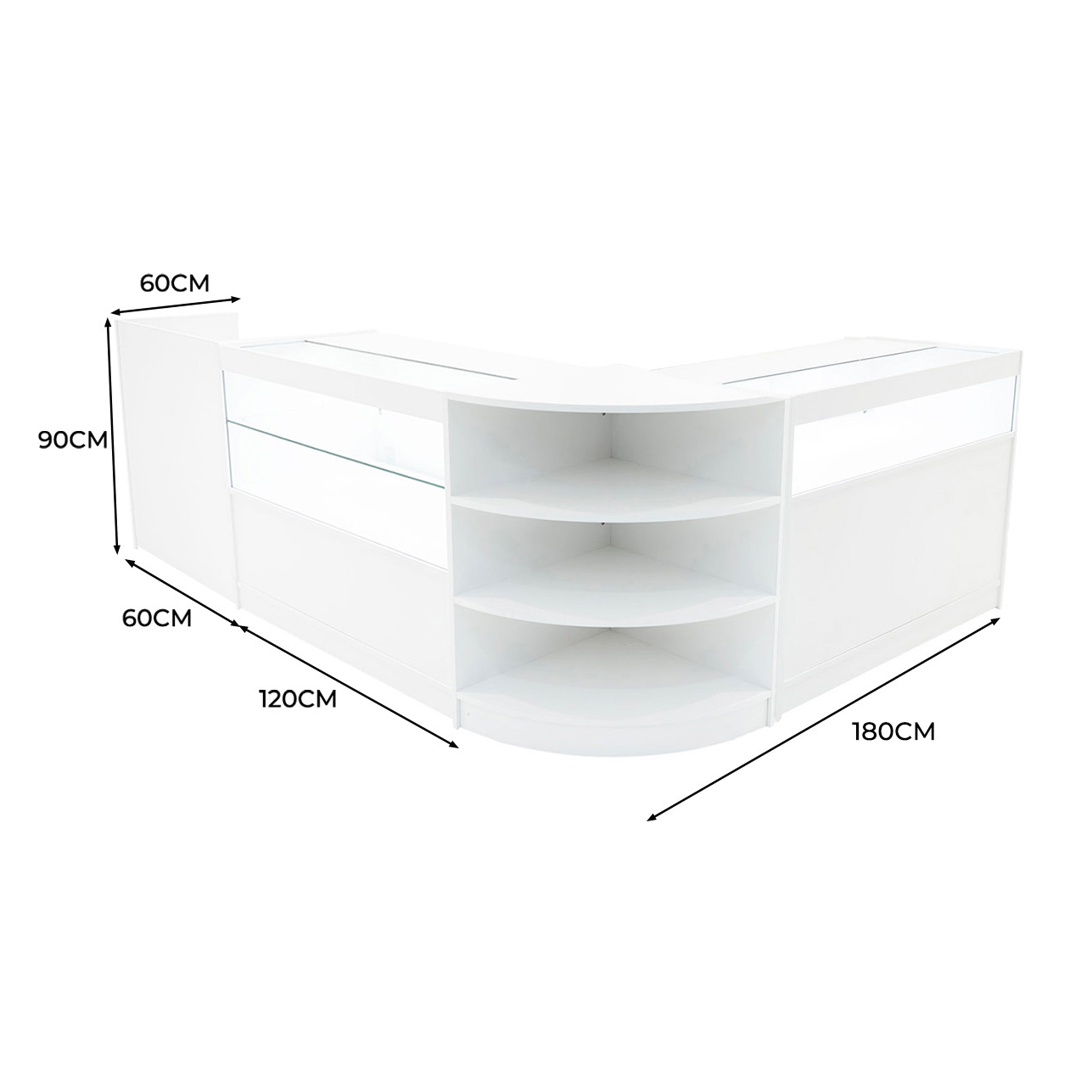 Europa LED butiksdisksæt B1200, C1200, TB60 og LM60 - Hvid