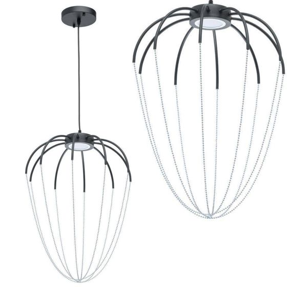 TOOLIGHT hængende loftlampe APP1476 Sort 28x23x28cm