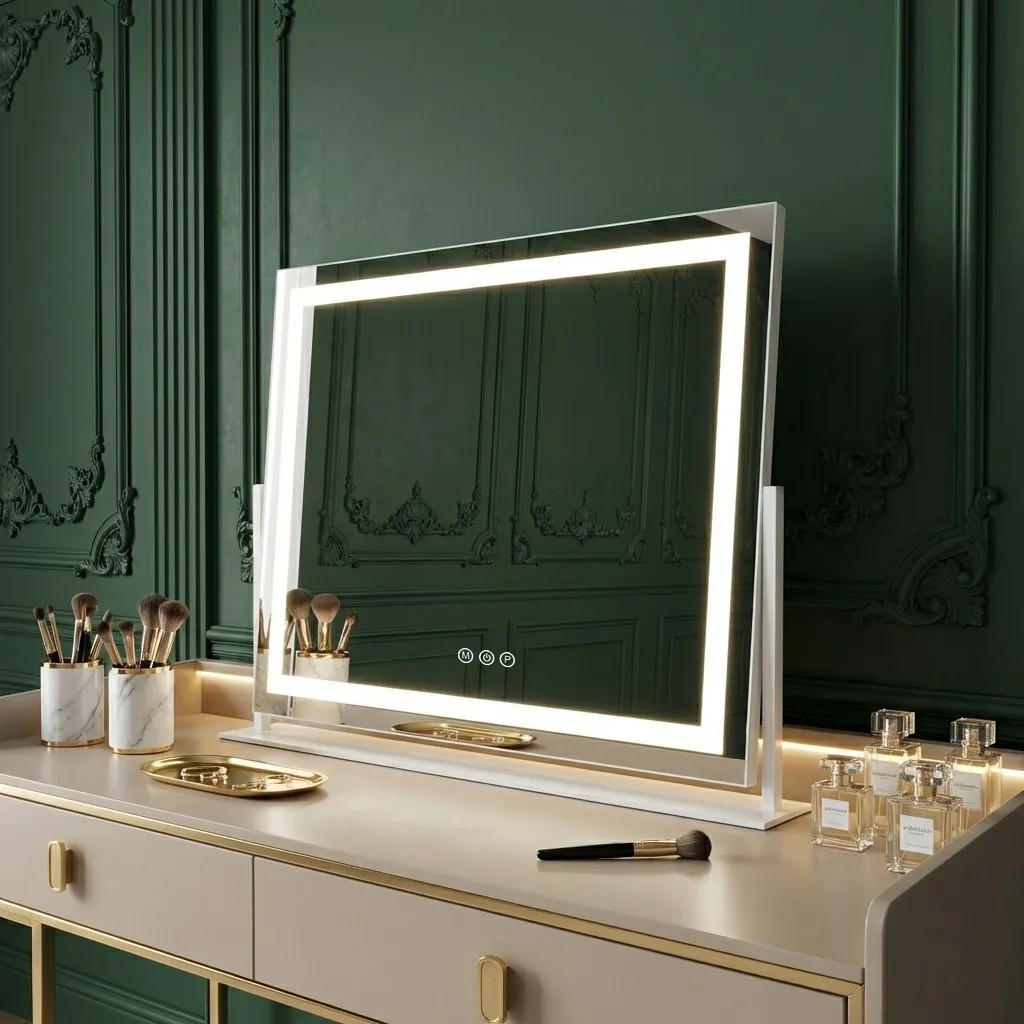 REA spejl Studio 58x45 LED Hvid 10x62,5x46cm