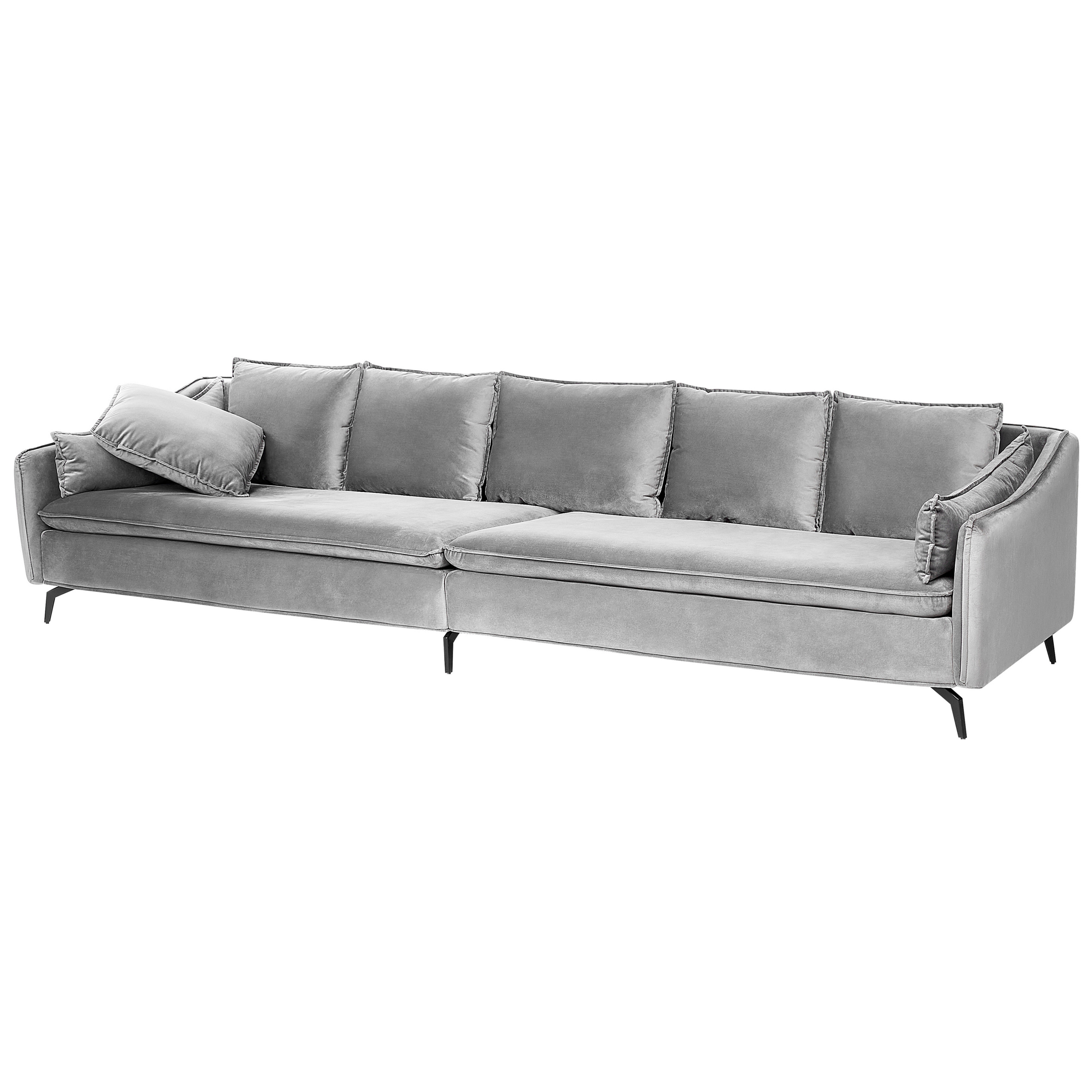Sofa 4 personers AURE Velour Lysegrå