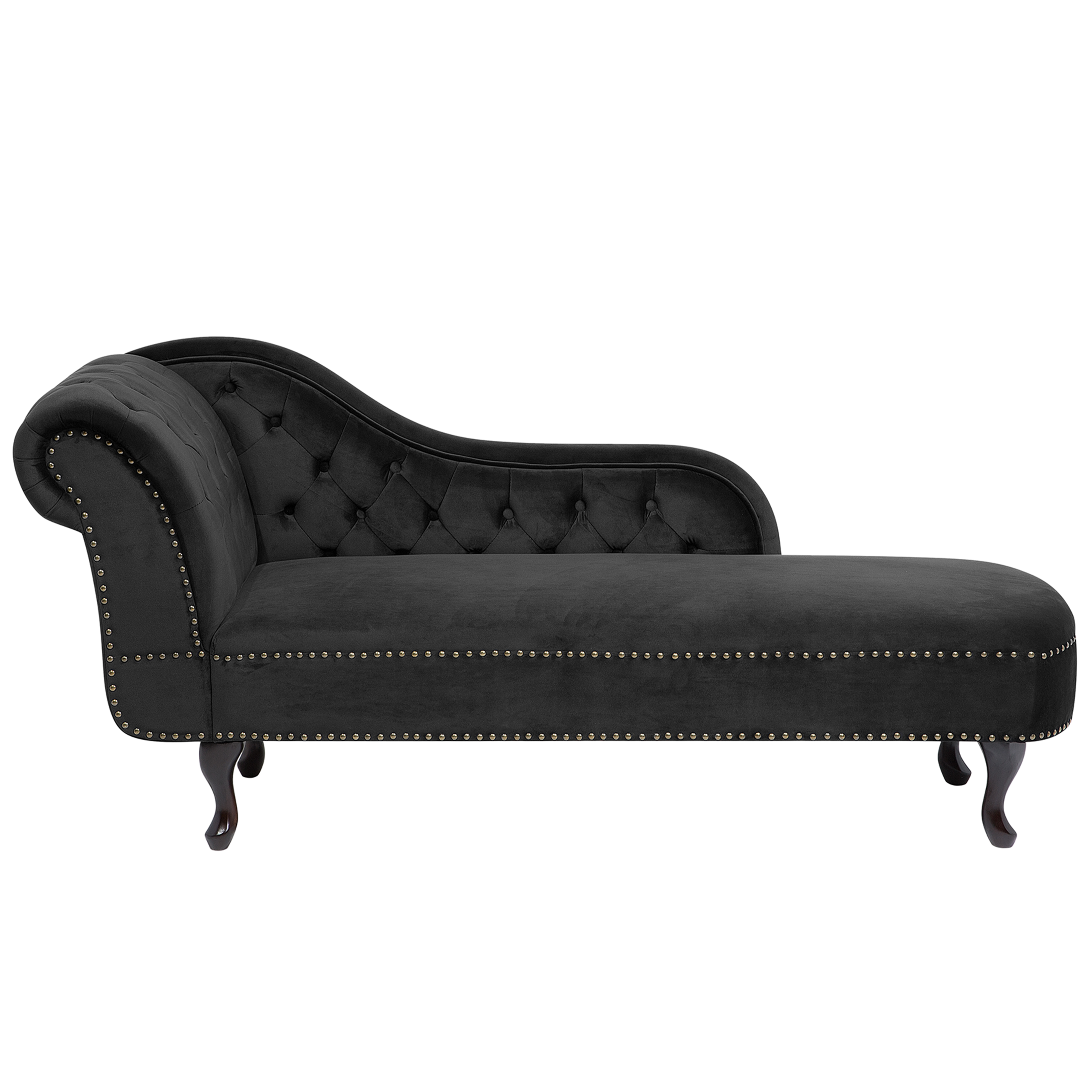 Venstrevendt chaiselong NIMES Velour Sort