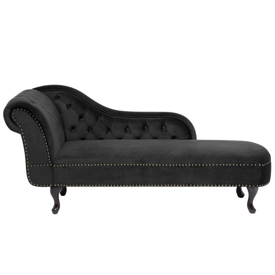 Venstrevendt chaiselong NIMES Velour Sort