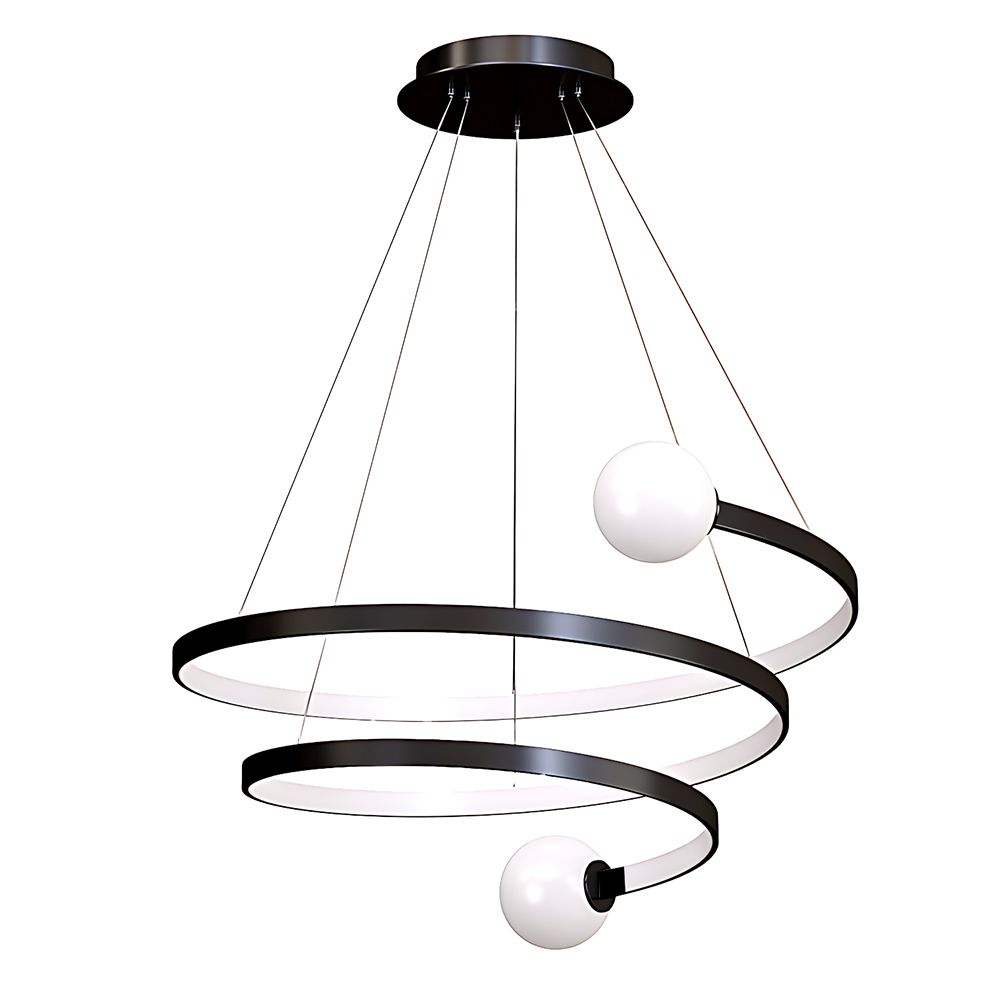 Toolight Pendellampe LHJ029-CP BLACK LED Sort 55x55xcm