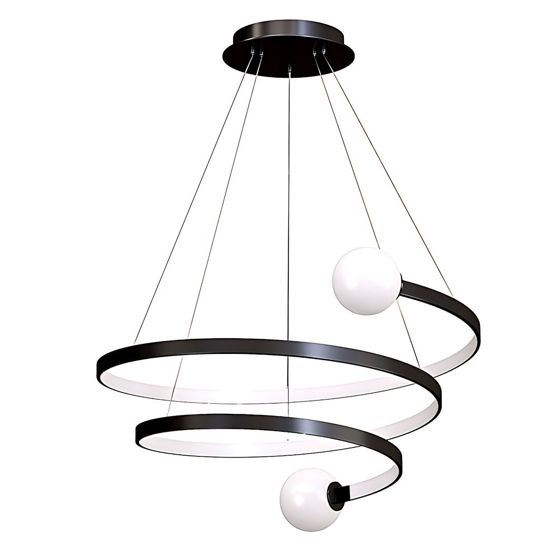 Toolight Pendellampe LHJ029-CP BLACK LED Sort 55x55xcm