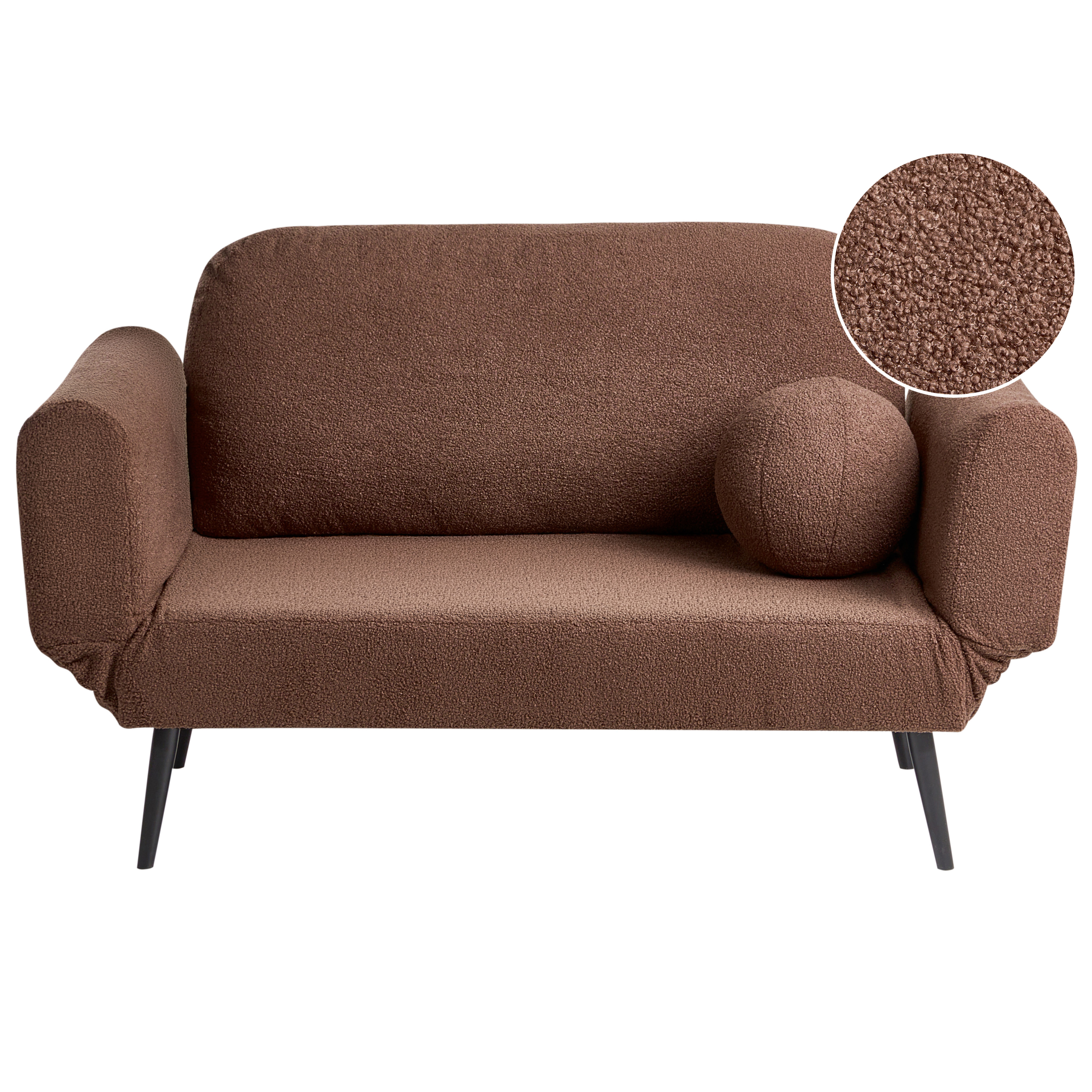 Sovesofa 2 personers DOROTEA Boucle Brun