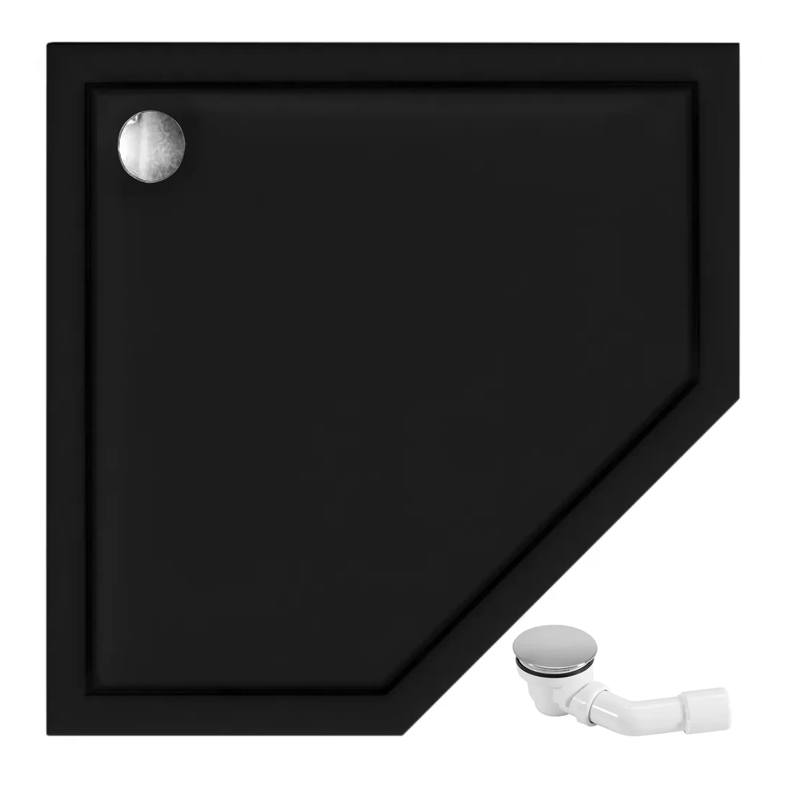 REA brusekar DIAMOND 90x90x5CM , Sort, 90x90x5cm