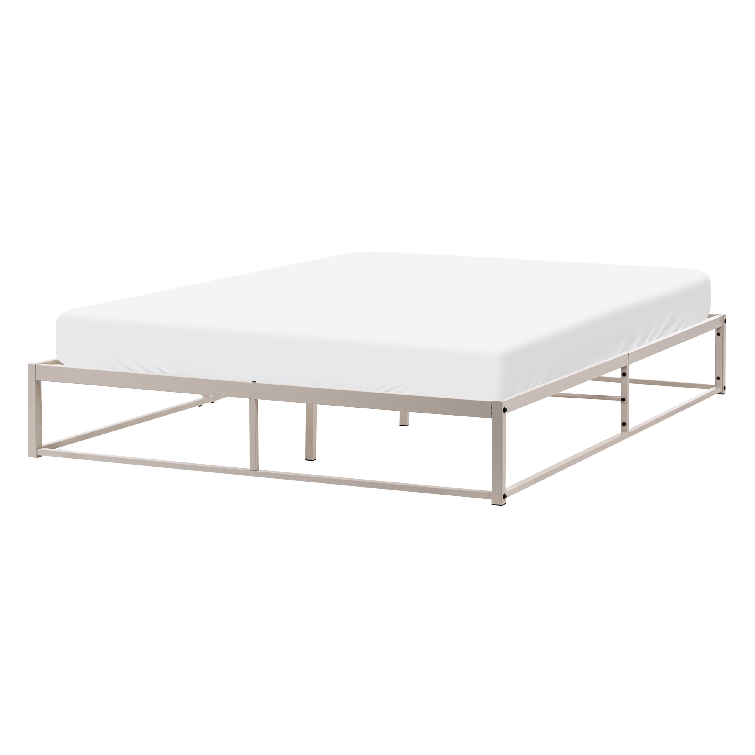 Seng uden hovedgærde Metal VIRY 140 x 200 cm Lys Beige