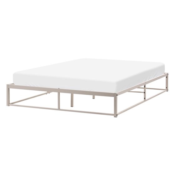 Seng uden hovedgærde Metal VIRY 140 x 200 cm Lys Beige