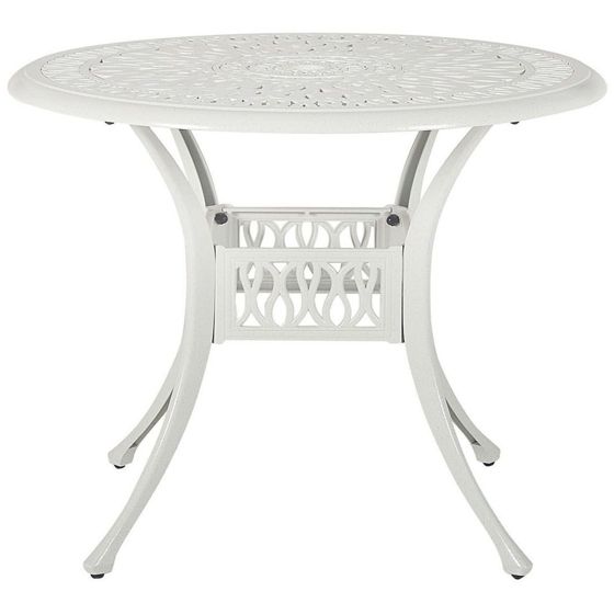 Bistro bord ANCONA 90 cm 90 cm Metal Cremehvid