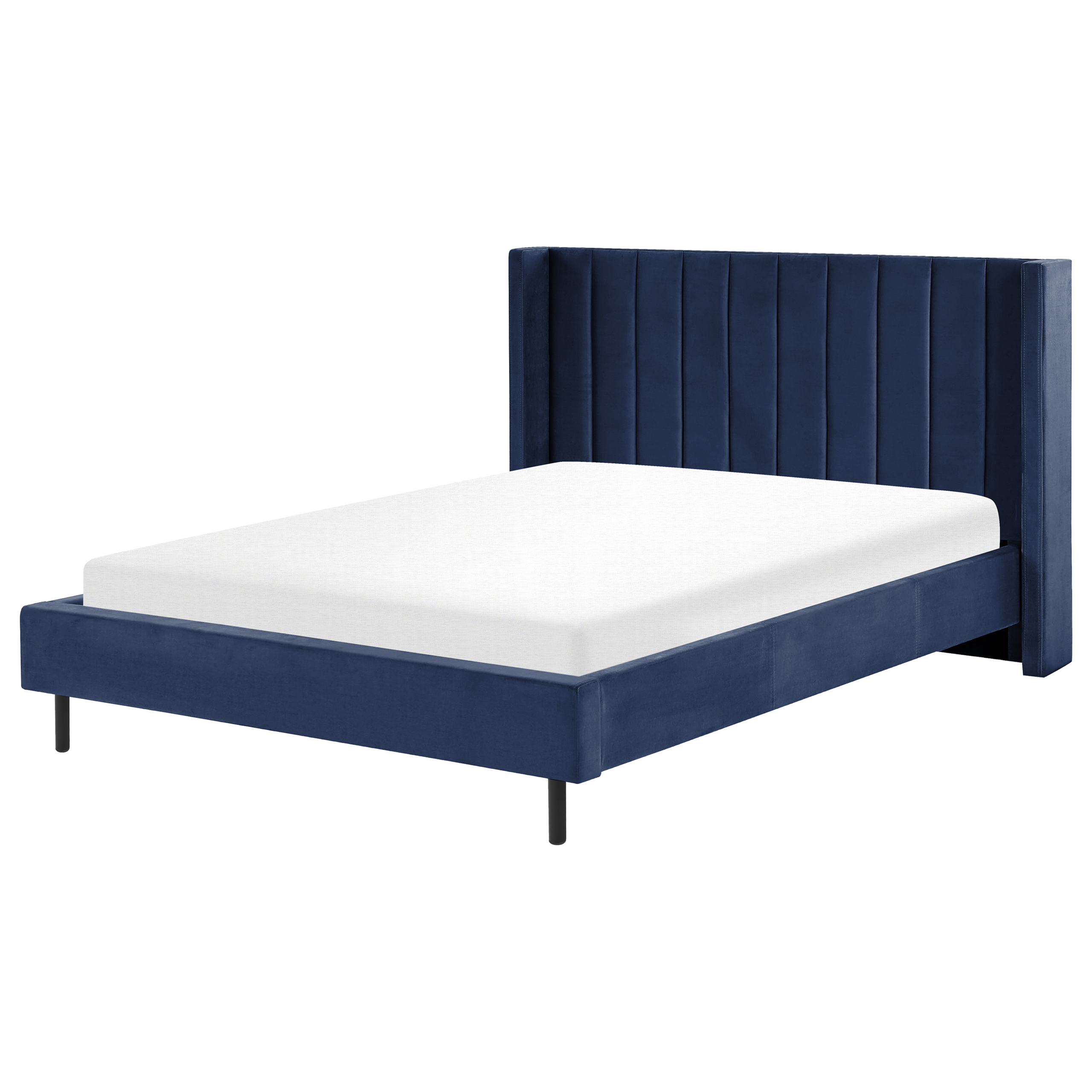 Seng Velour VILLETTE 160 x 200 cm Navy Blå