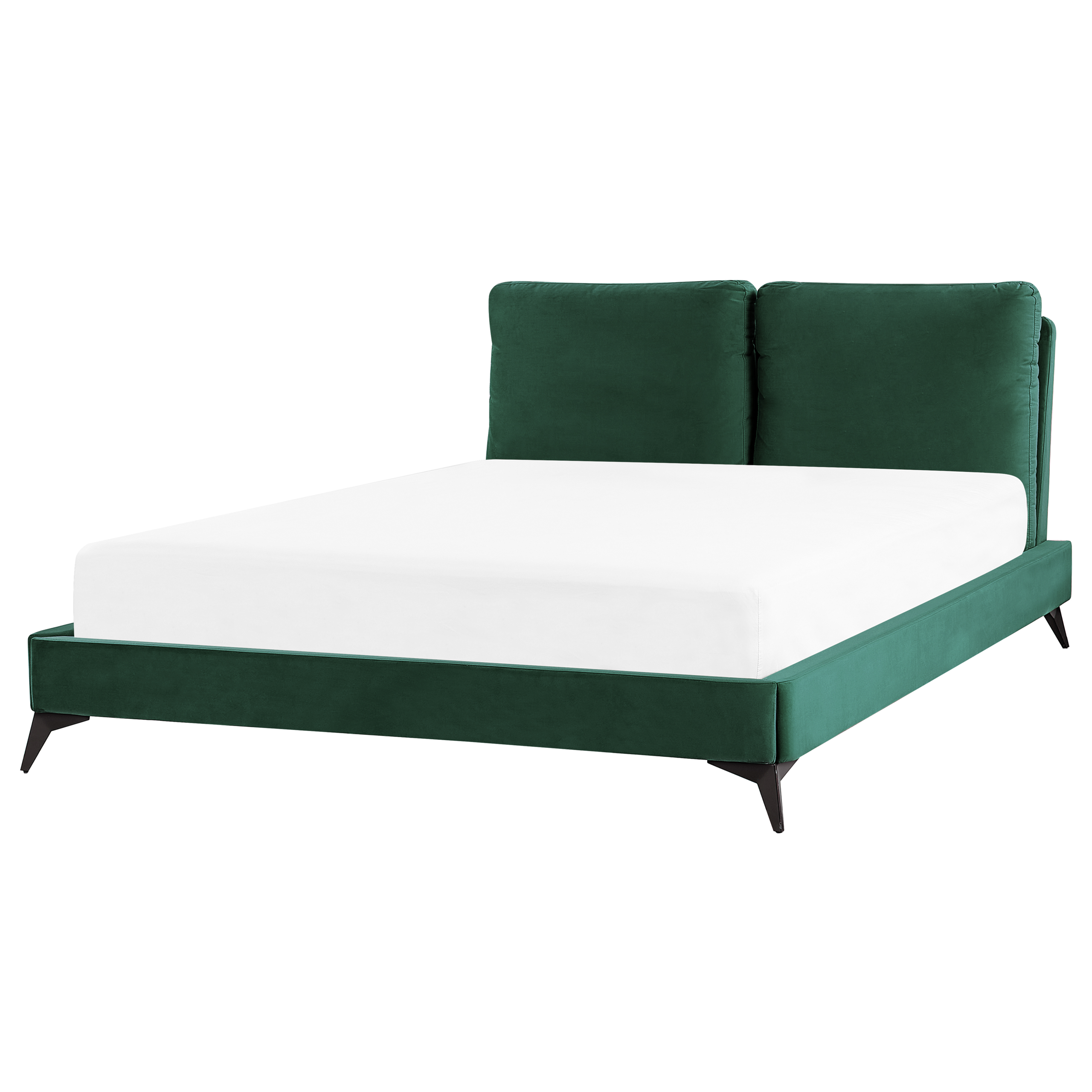 Seng Velour MELLE 160 x 200 cm Smaragdgrøn