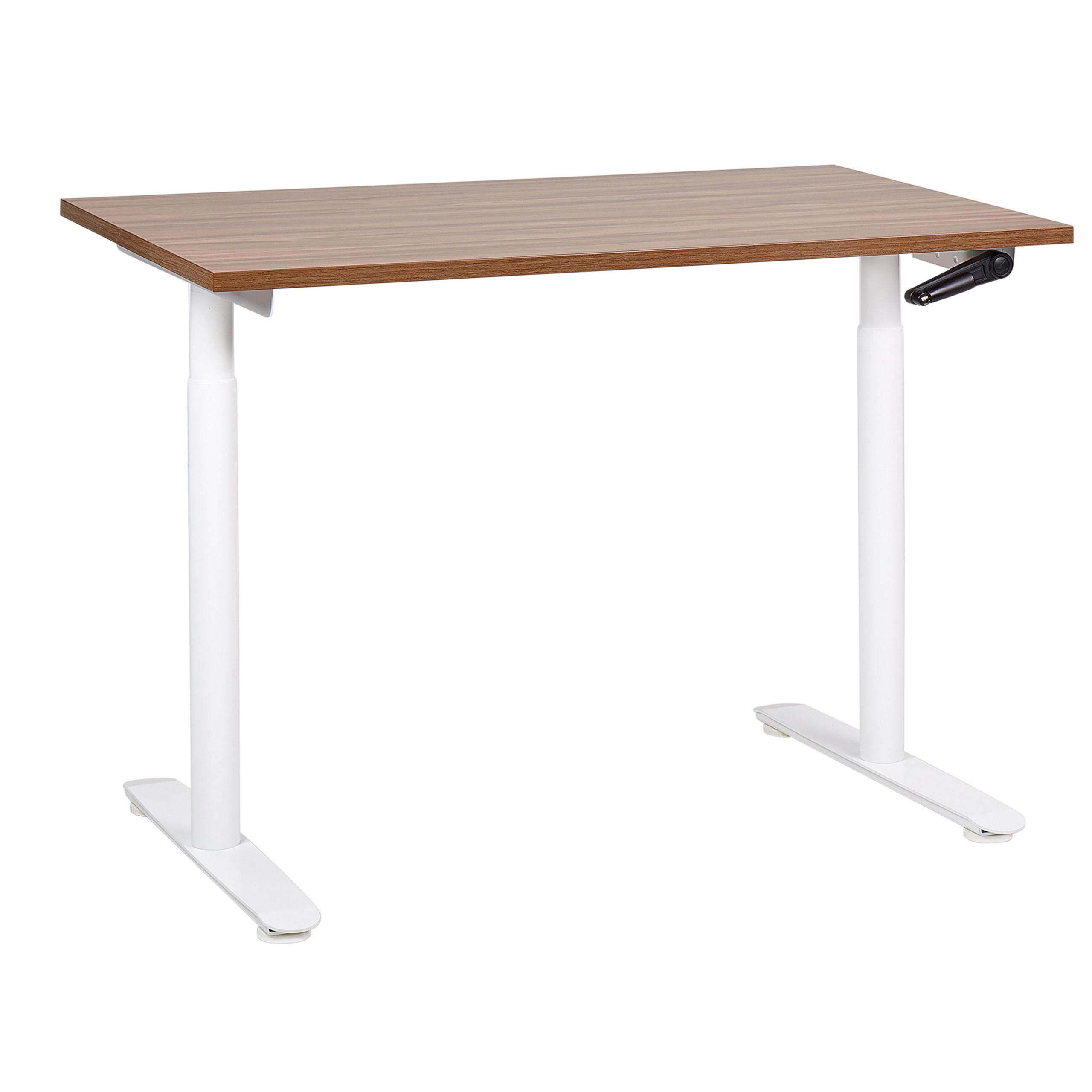 Manuelt justerbart hæve sænkebord DESTINAS 120 cm 72 cm Brun/hvid