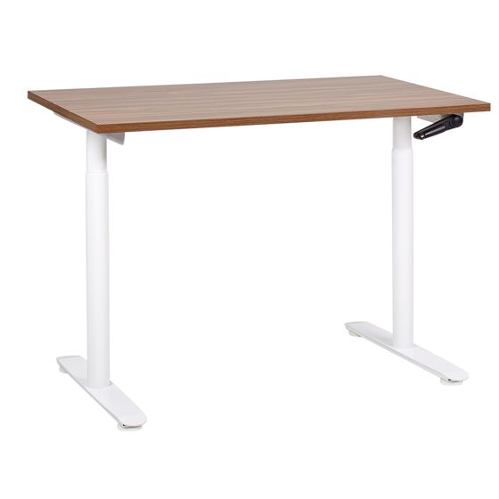 Manuelt justerbart hæve sænkebord DESTINAS 120 cm 72 cm Brun/hvid
