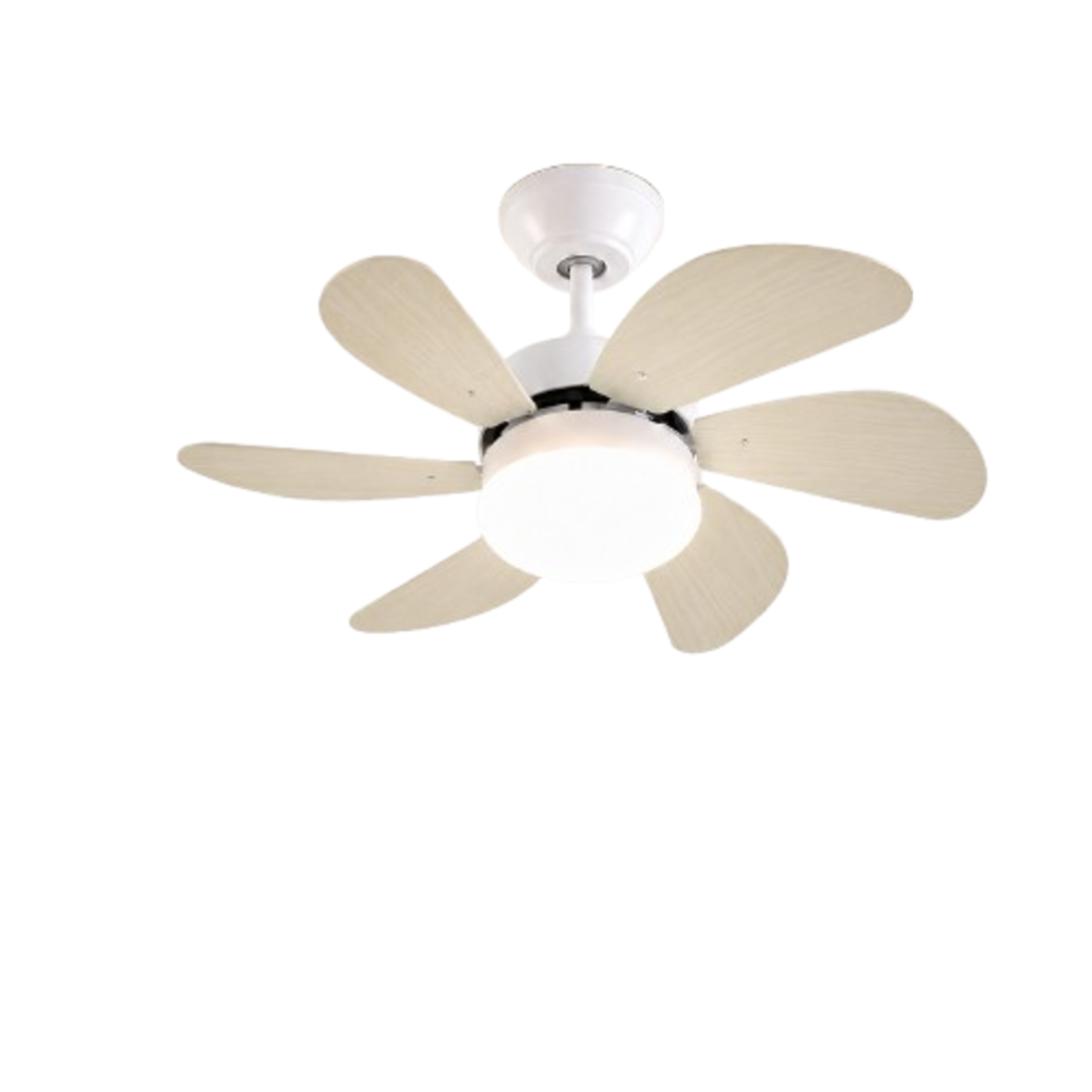NETTLIFE - loftsventilator med lys, fjernbetjening, støjsvag, med timer, 6 blade, til soveværelset