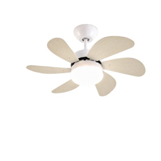 NETTLIFE - loftsventilator med lys, fjernbetjening, støjsvag, med timer, 6 blade, til soveværelset