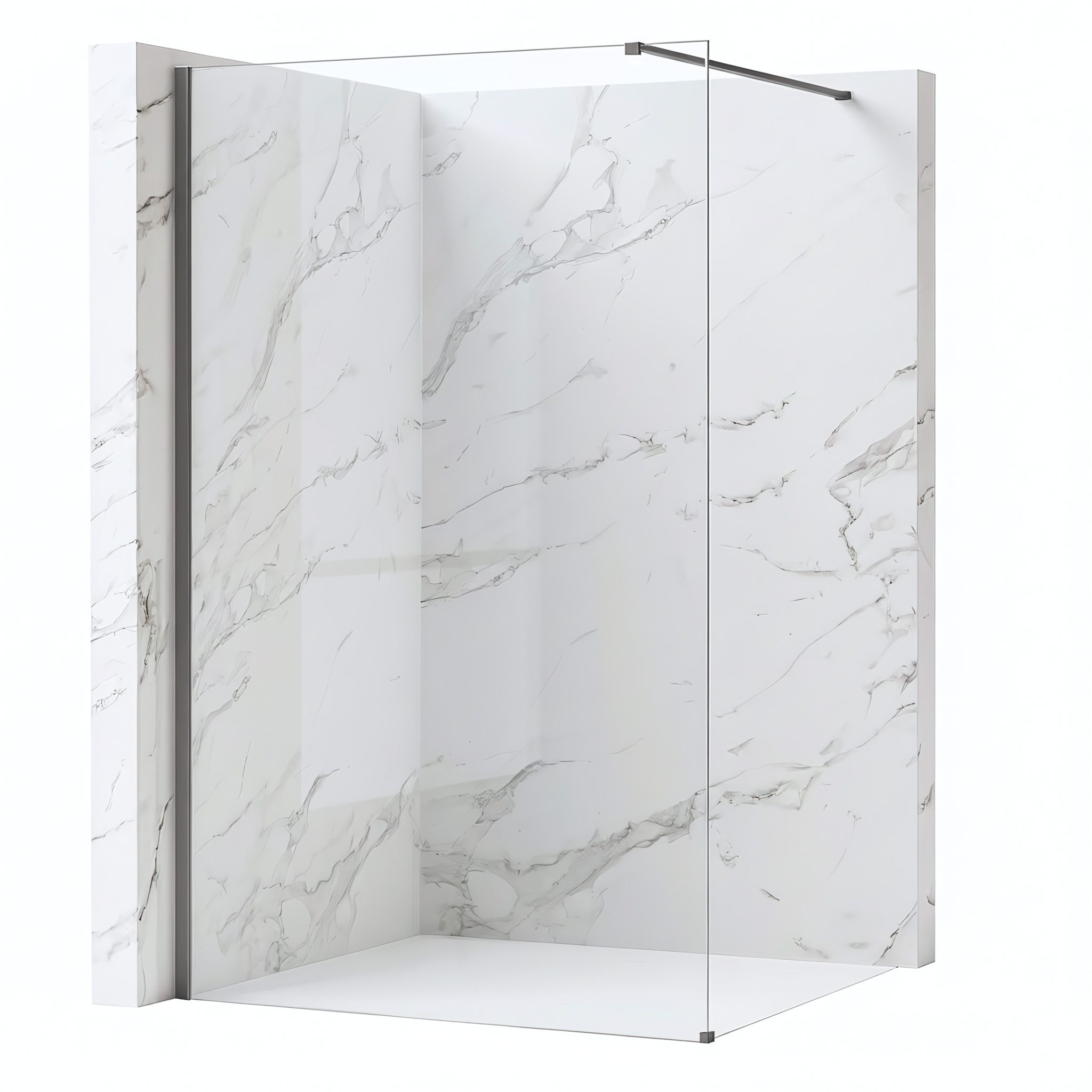 REA brusevæg Flexi Transparent 70 Titan, 120x70x195cm