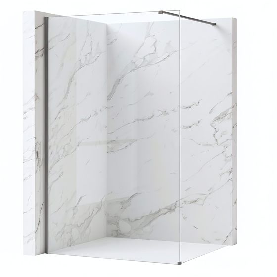 REA brusevæg Flexi Transparent 70 Titan, 120x70x195cm