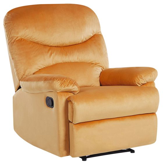 Recliner stol ESLOV Inkl. fodstøtte Velour Sennepsgul