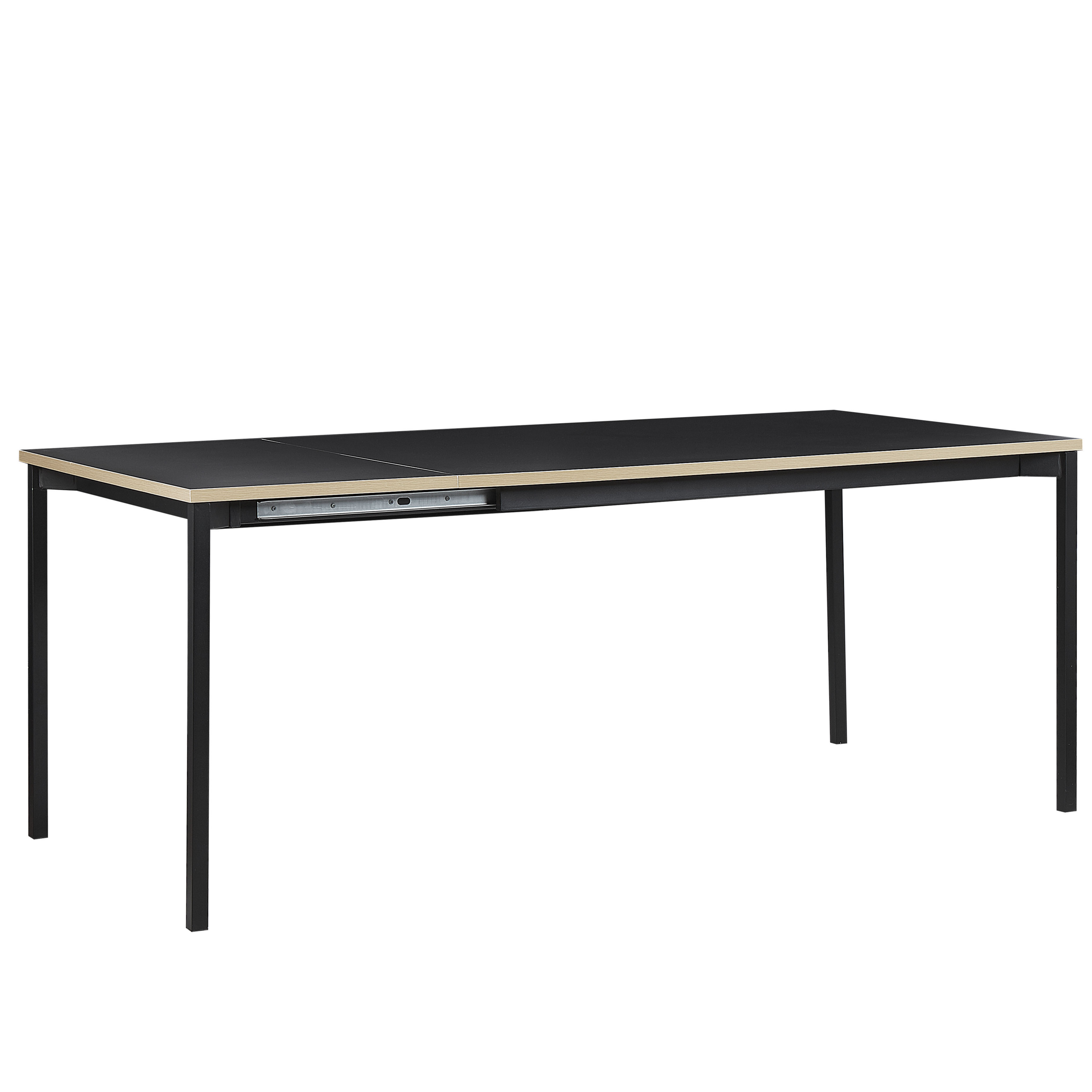 Spisebord med udtræk AVIS Sort 140/190 cm 90 cm