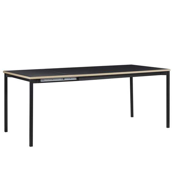 Spisebord med udtræk AVIS Sort 140/190 cm 90 cm