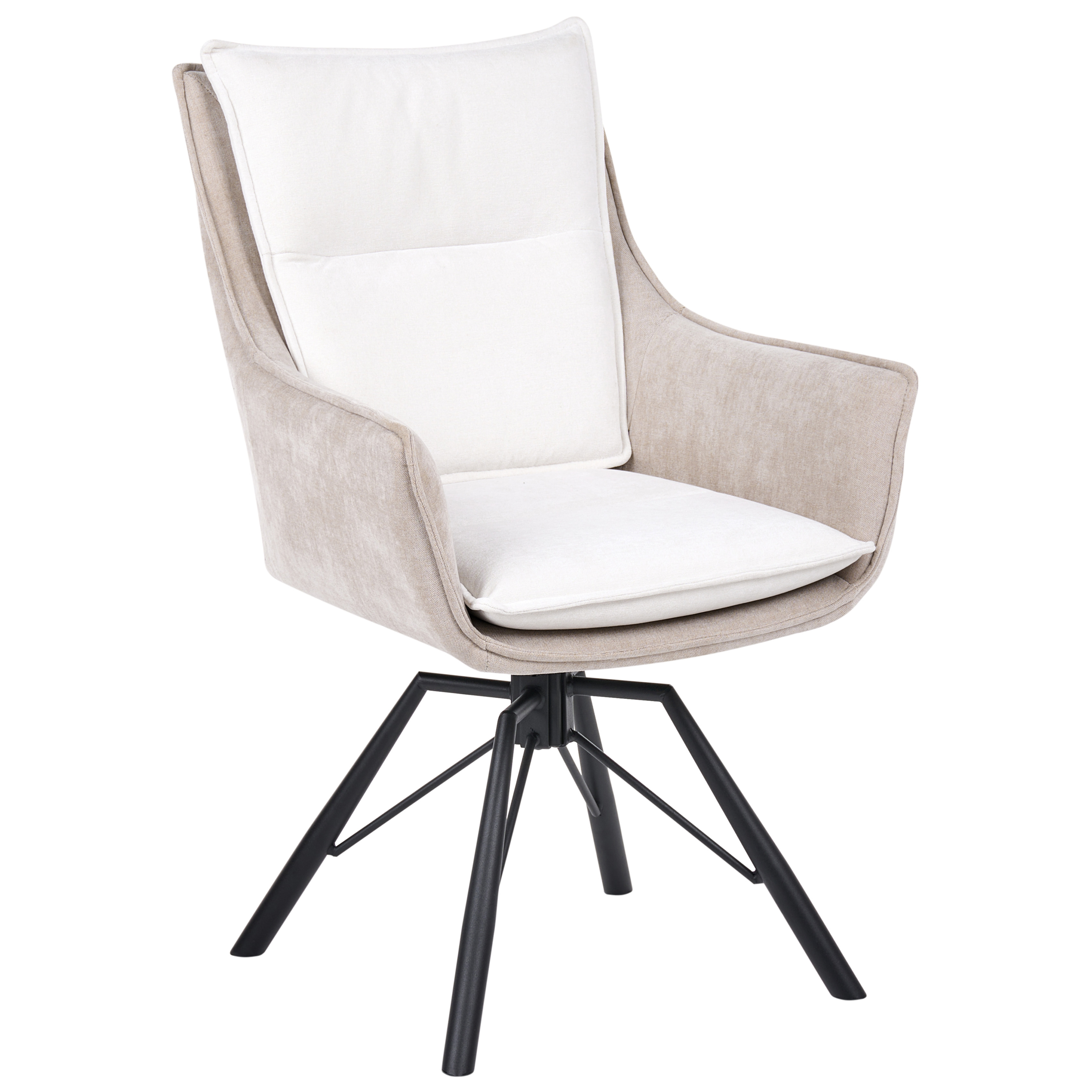 Spisebordsstol ANNEBERG Chenille Off-White/ Beige