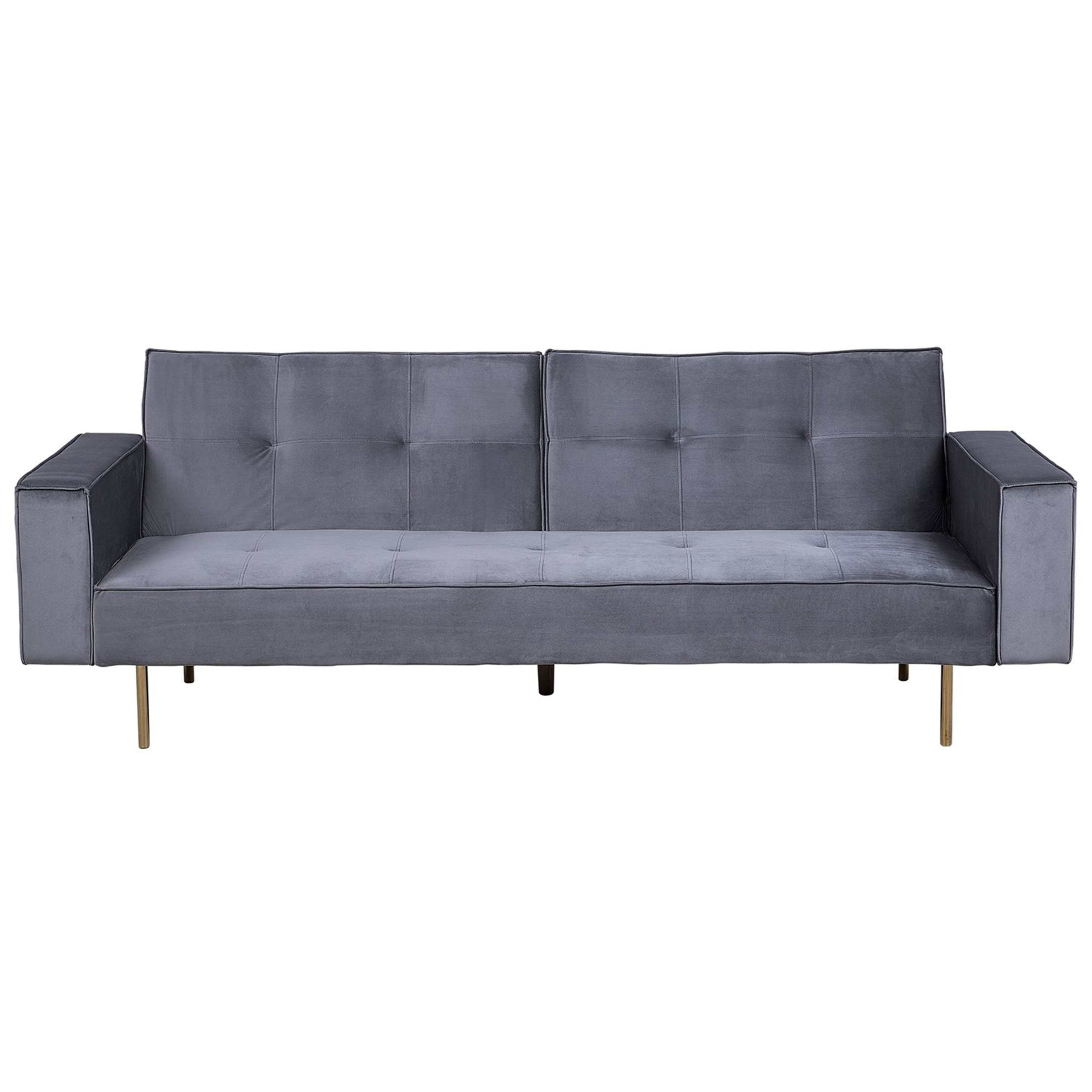 Sovesofa 3 personers VISNES Velour Grå