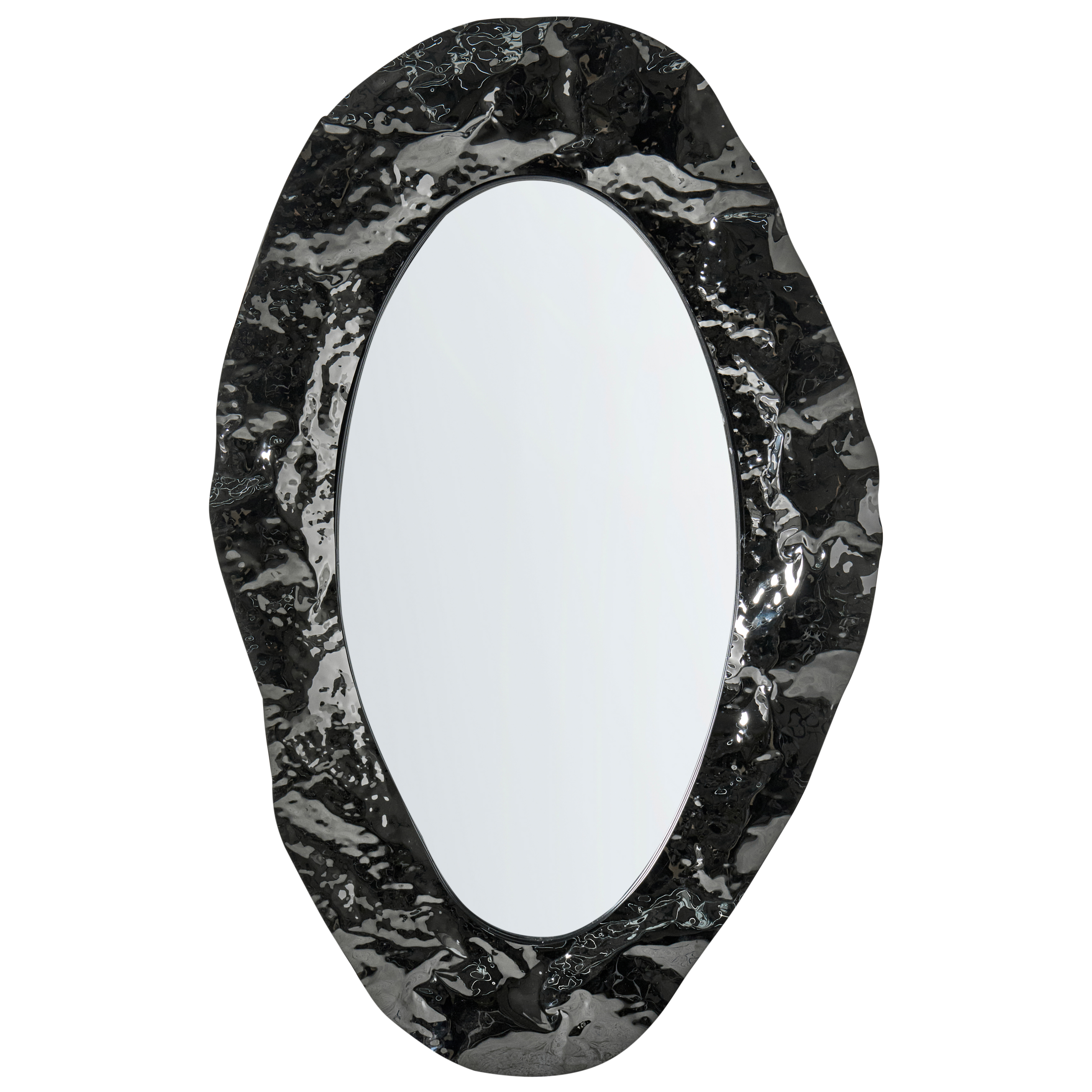 Vægspejl LOGNES 56 cm 95 cm Sort
