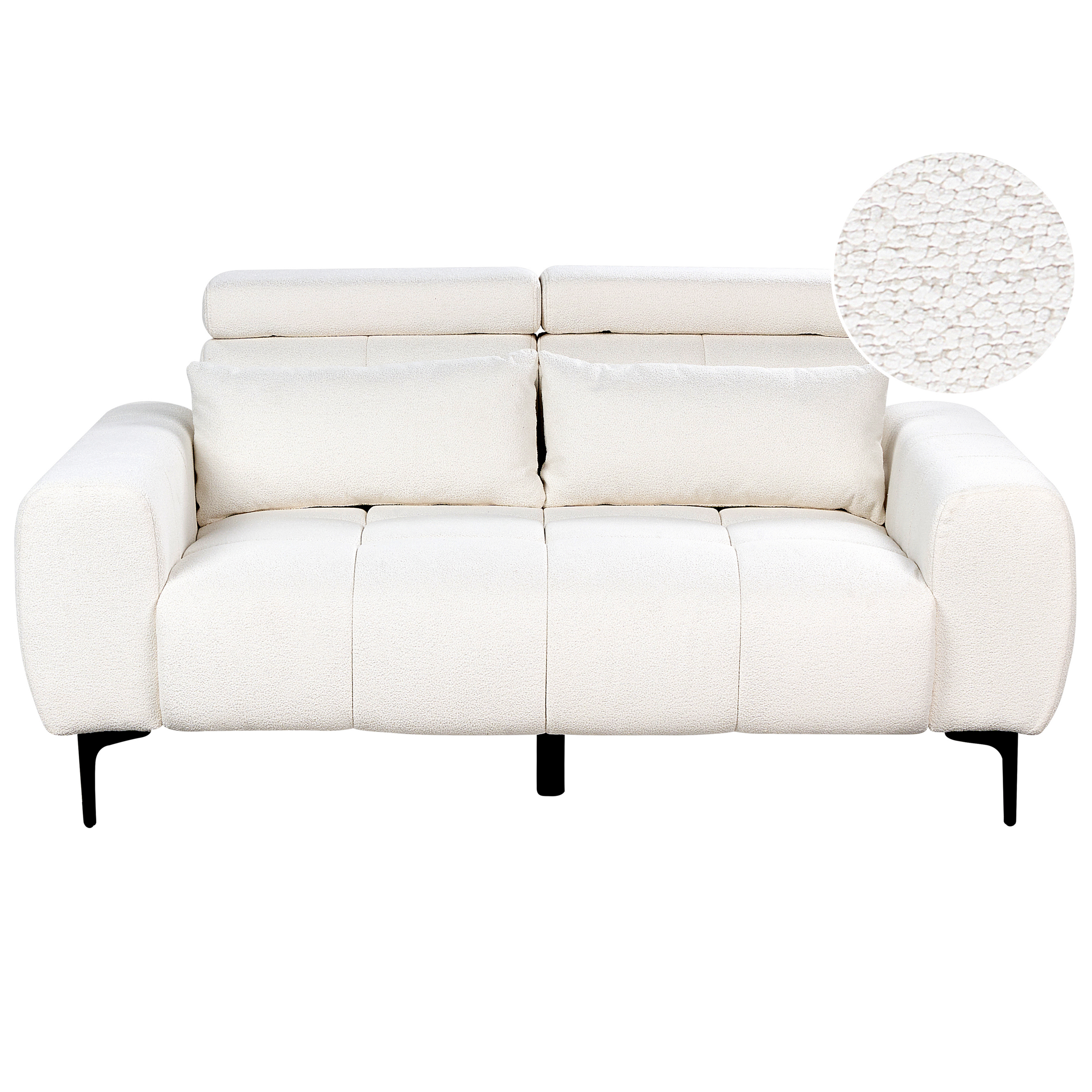 Sofa 2 personers VEGAMO Boucle Hvid